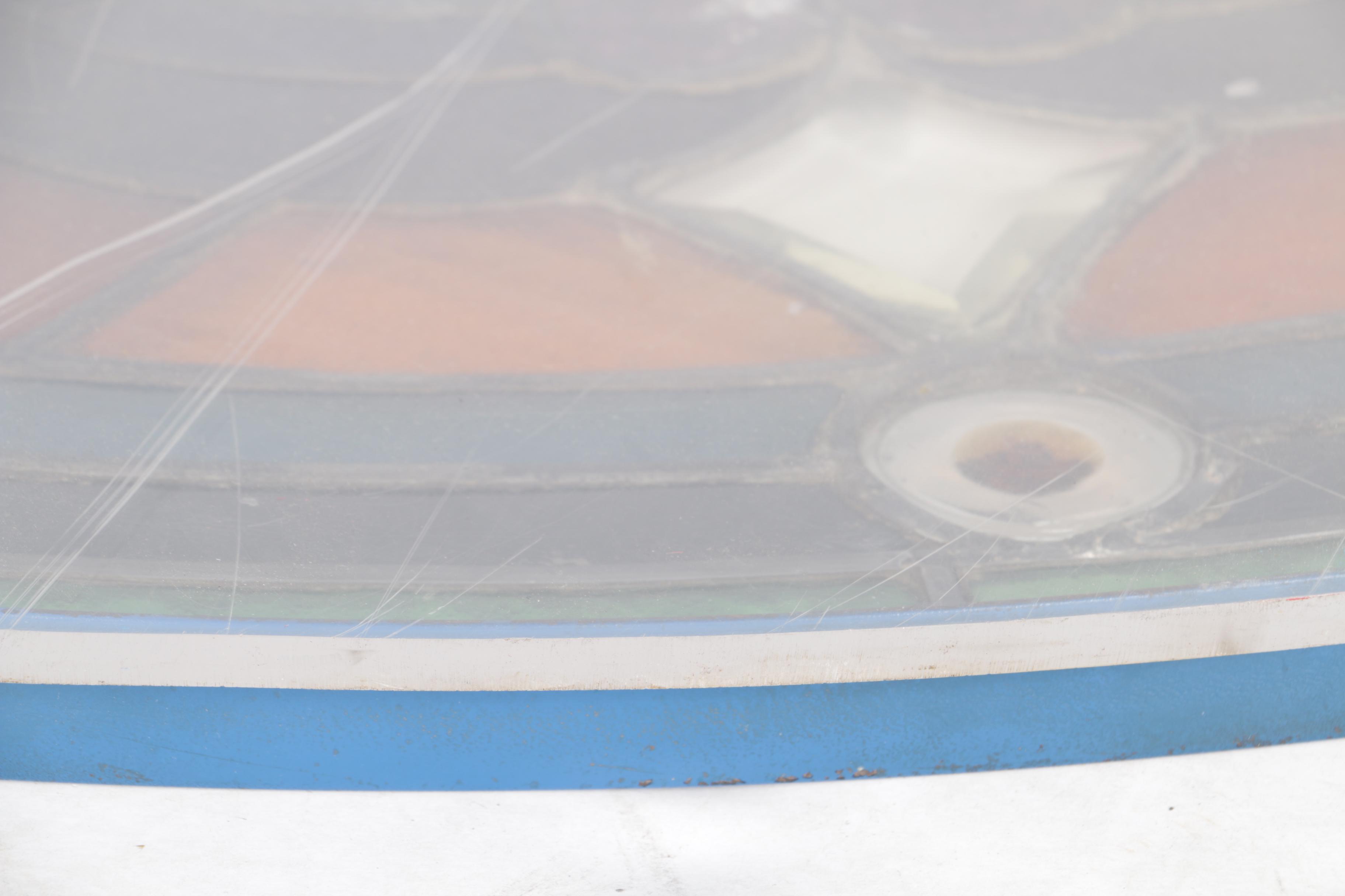 Converted Stained Glass Panel Table