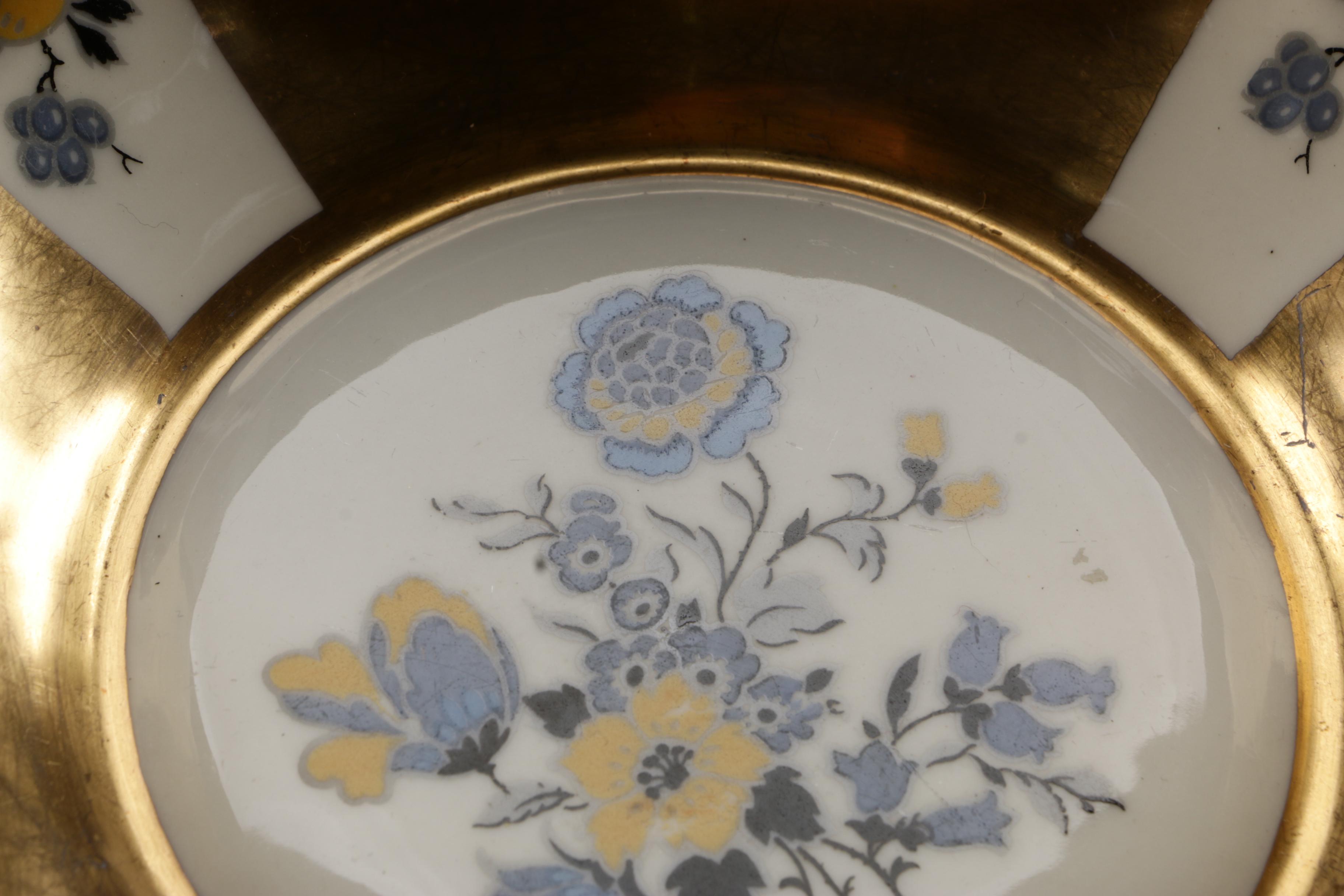 Concorde Gold and Floral Bowl with Occupied Japan Figurines and other Decor