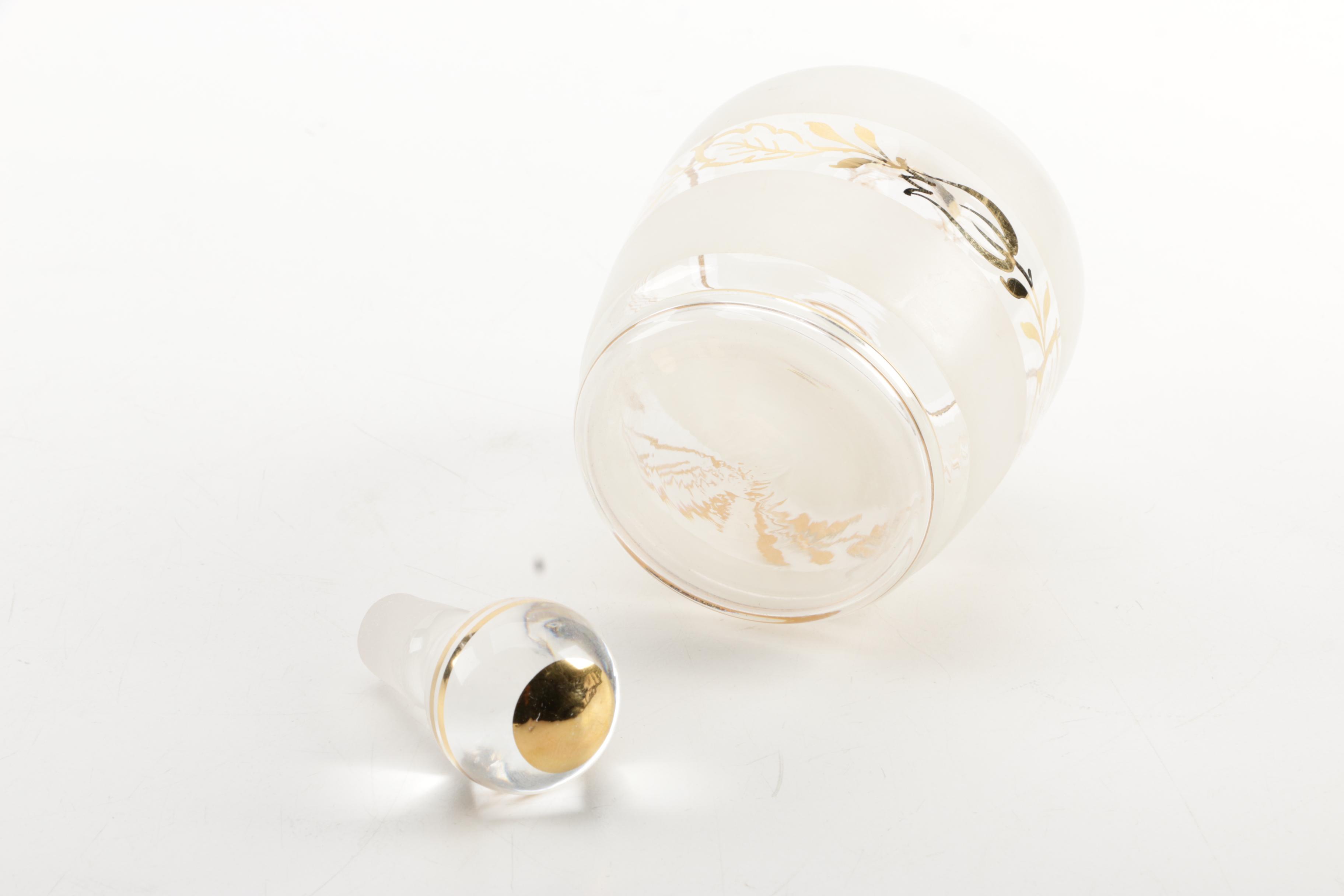 Concorde Gold and Floral Bowl with Occupied Japan Figurines and other Decor