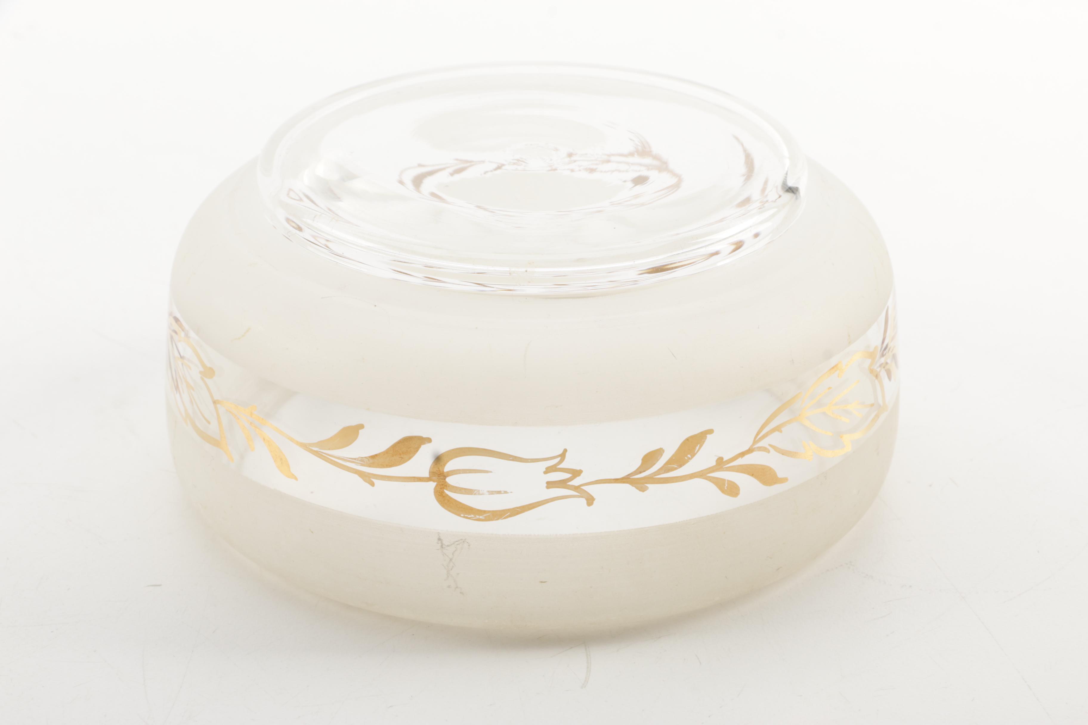 Concorde Gold and Floral Bowl with Occupied Japan Figurines and other Decor