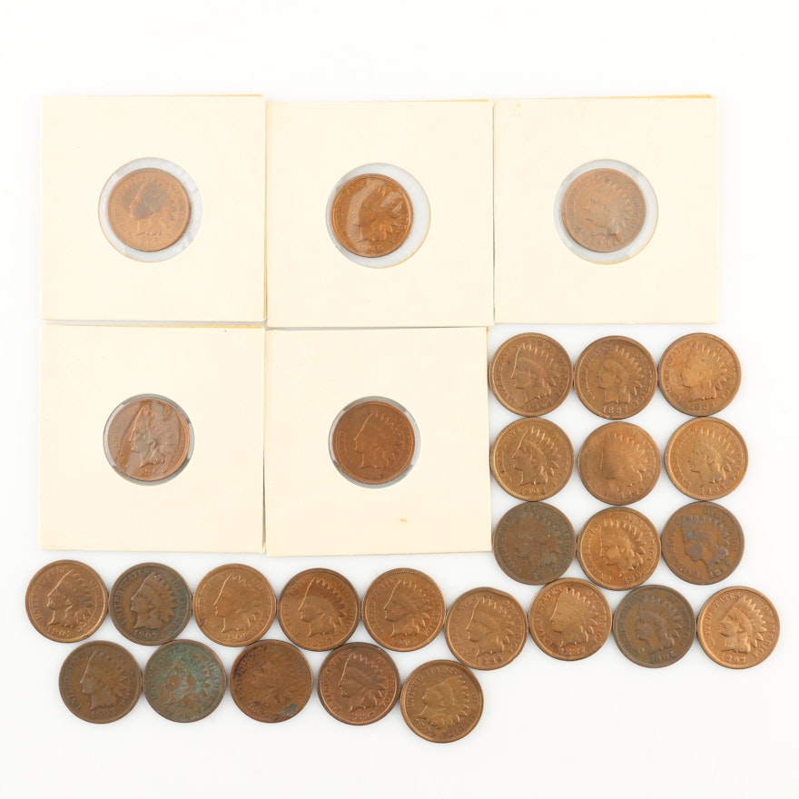 Eighteen Indian Head Cents