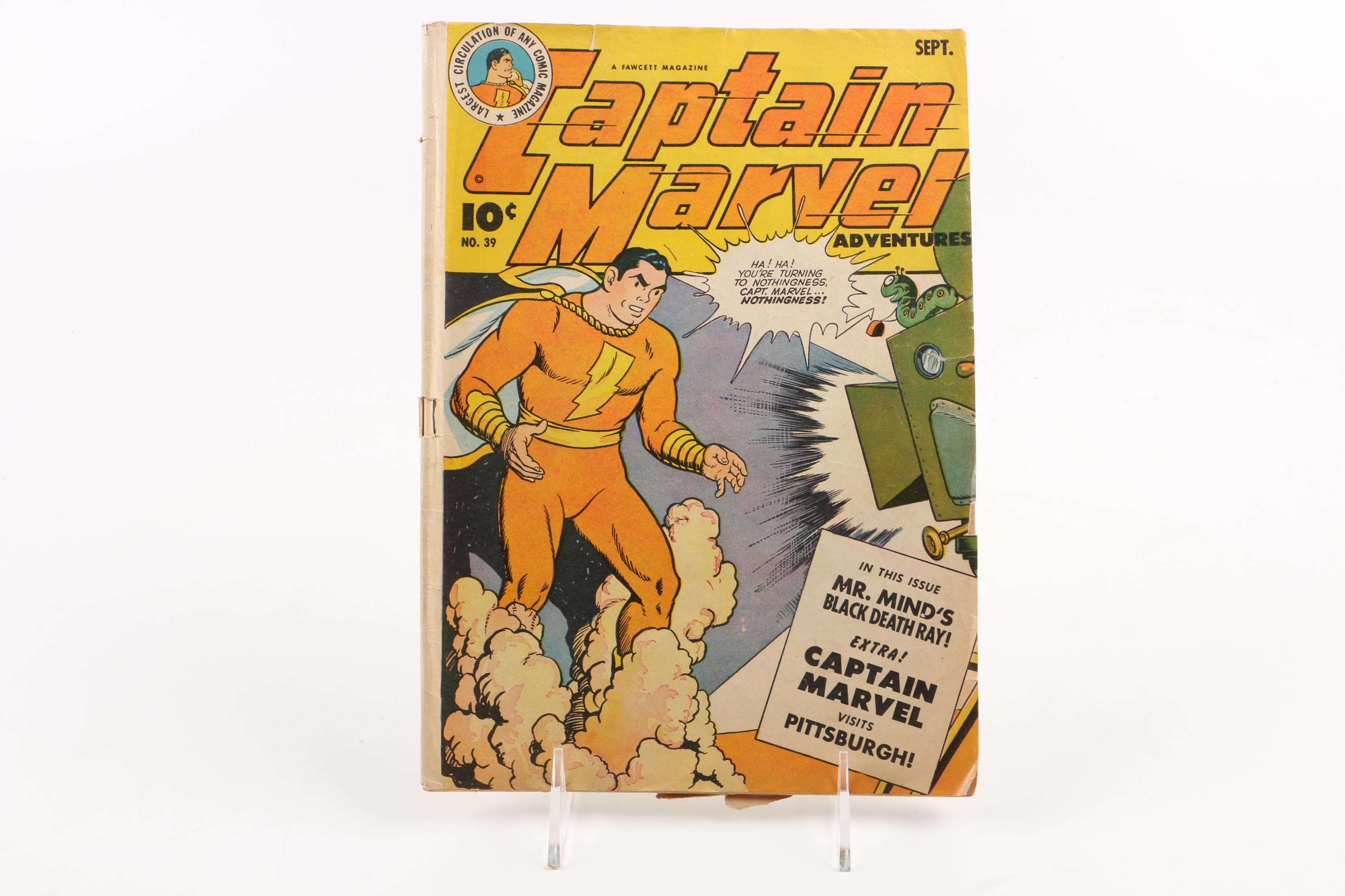 1940s Comic Books Including "Captain Marvel" and "Walt Disney's Comics"