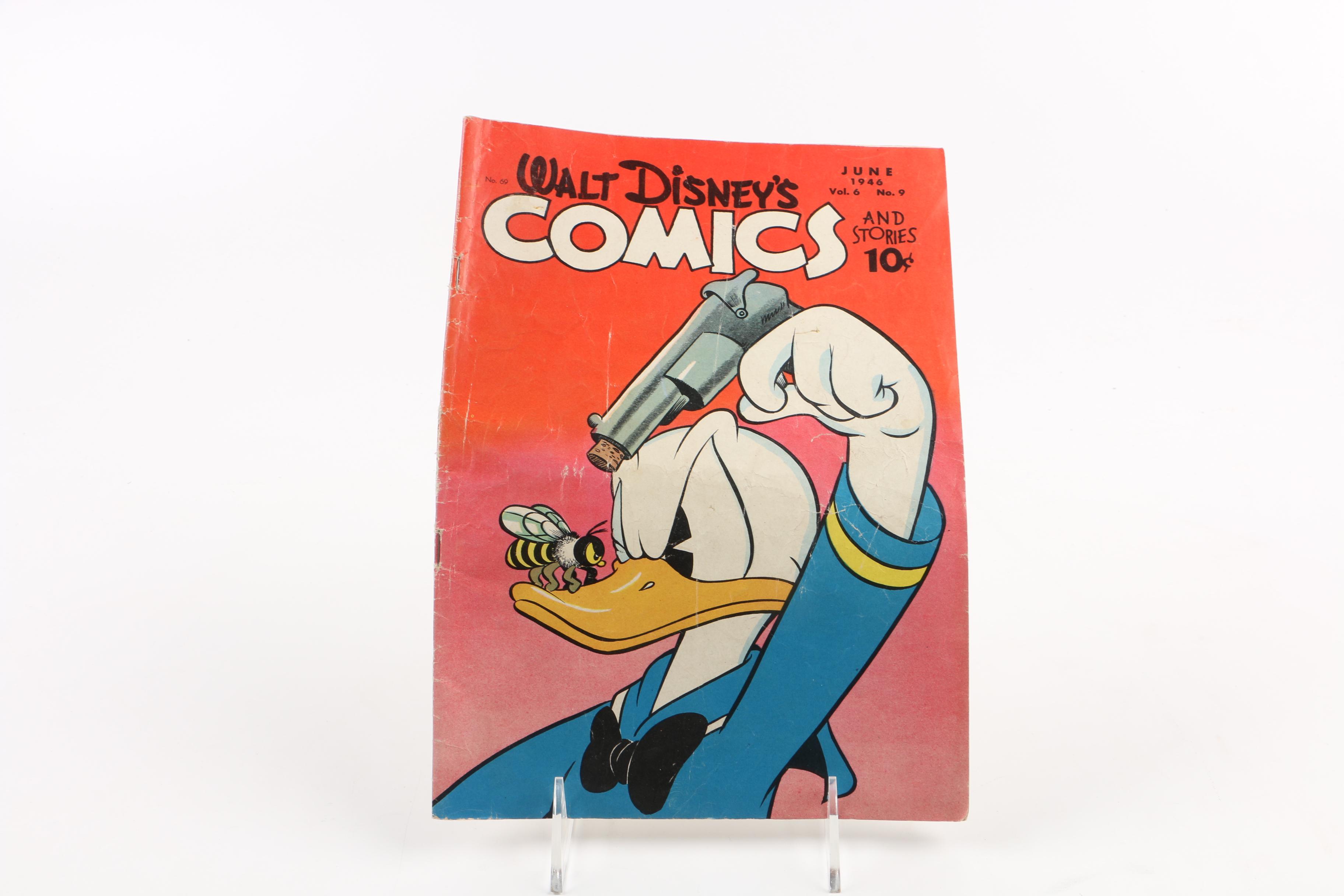 1940s Comic Books Including "Captain Marvel" and "Walt Disney's Comics"