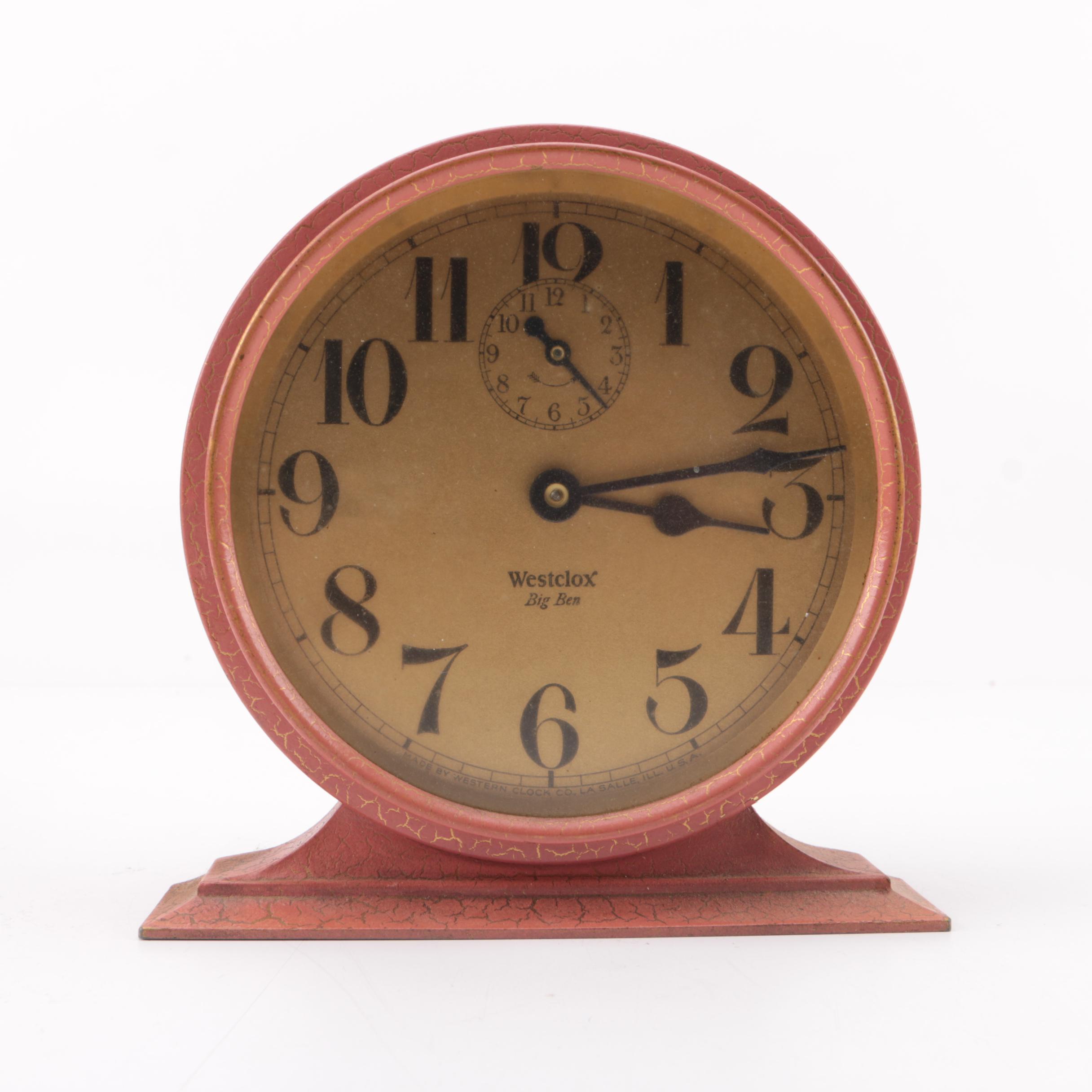 Vintage Westclox Big Ben Pink Alarm Clock