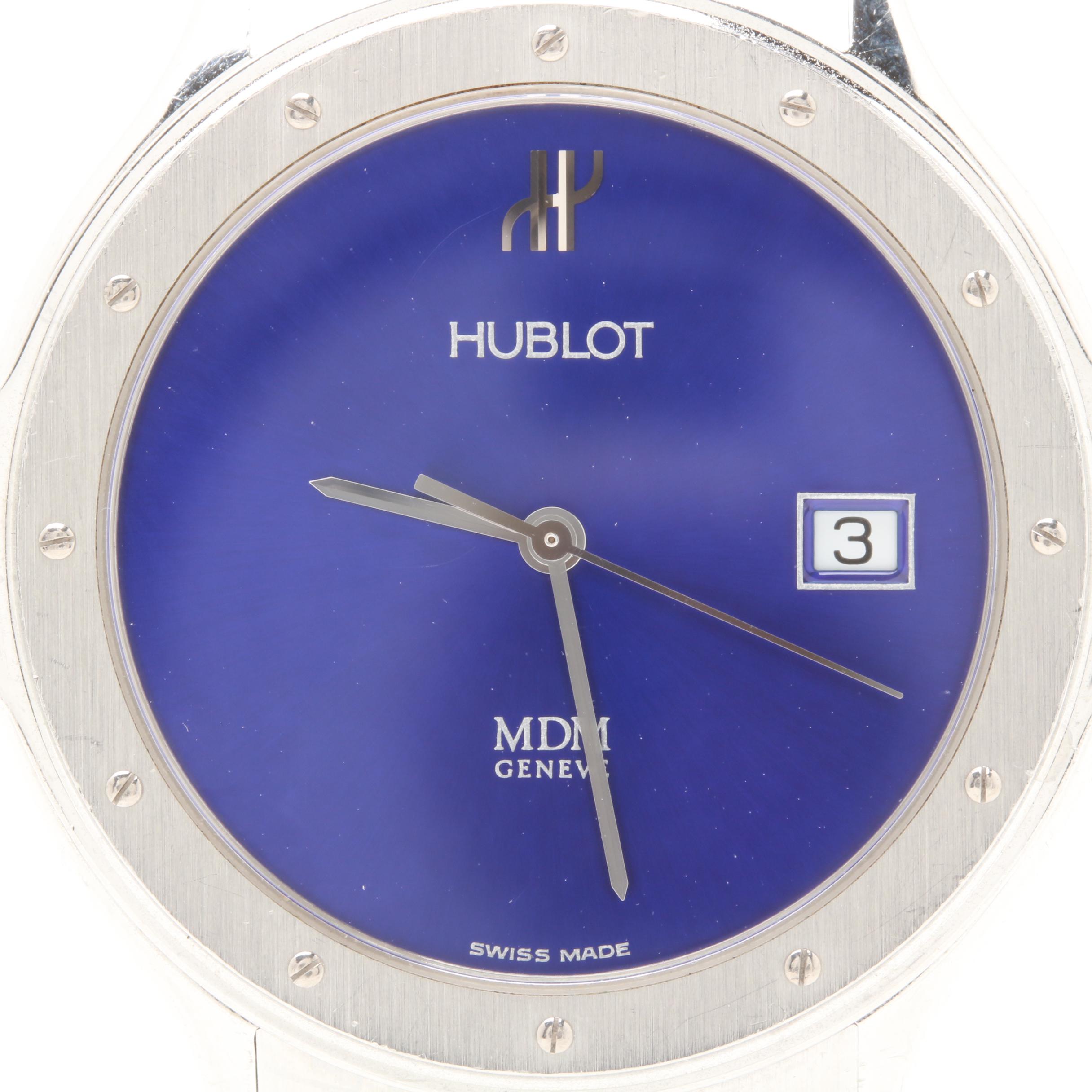 Hublot Stainless Steel Blue Dial Watch
