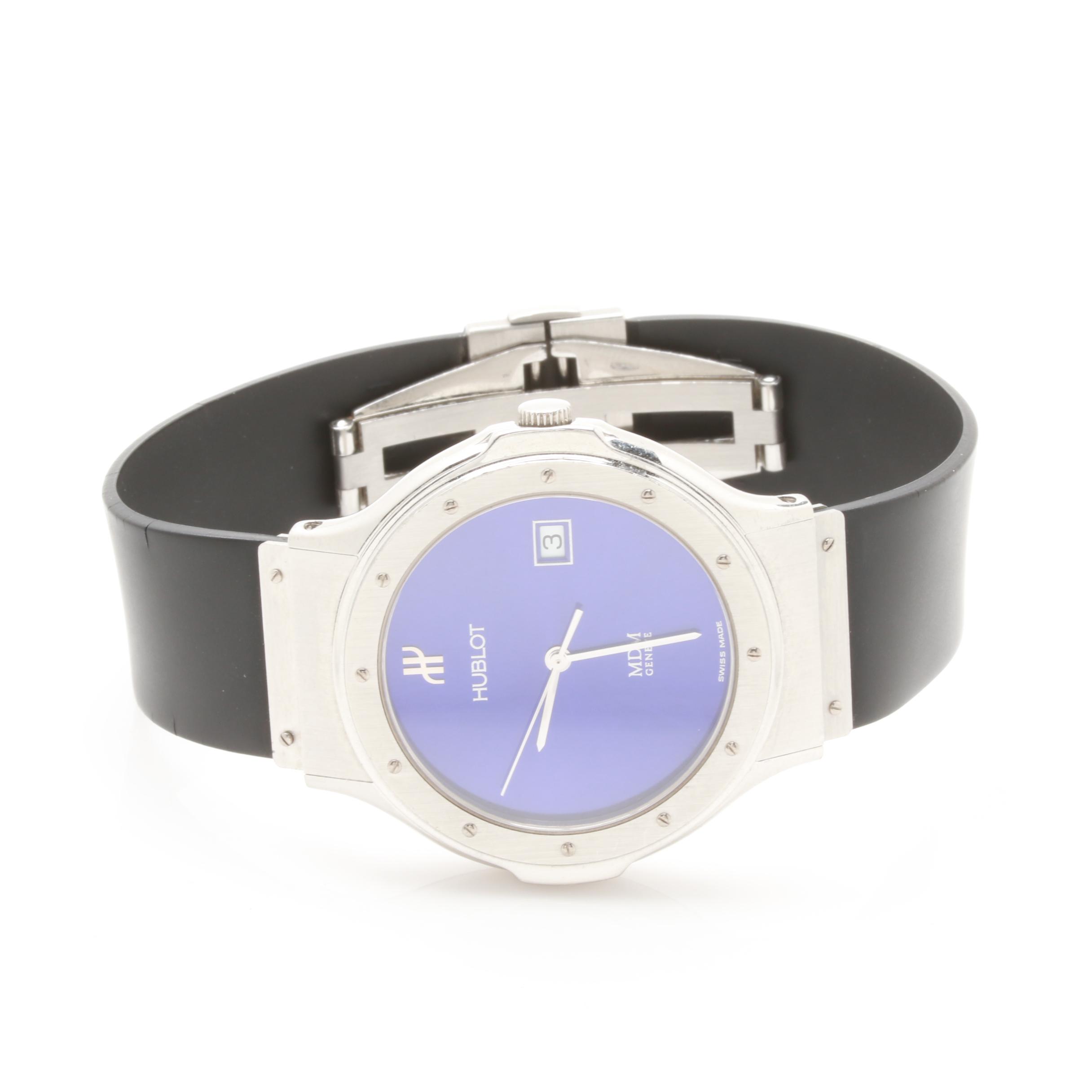 Hublot Stainless Steel Blue Dial Watch