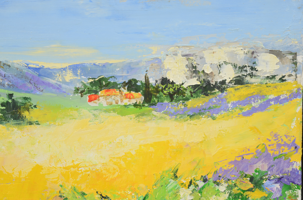 Nicole Sébille Oil Painting "Le Village"