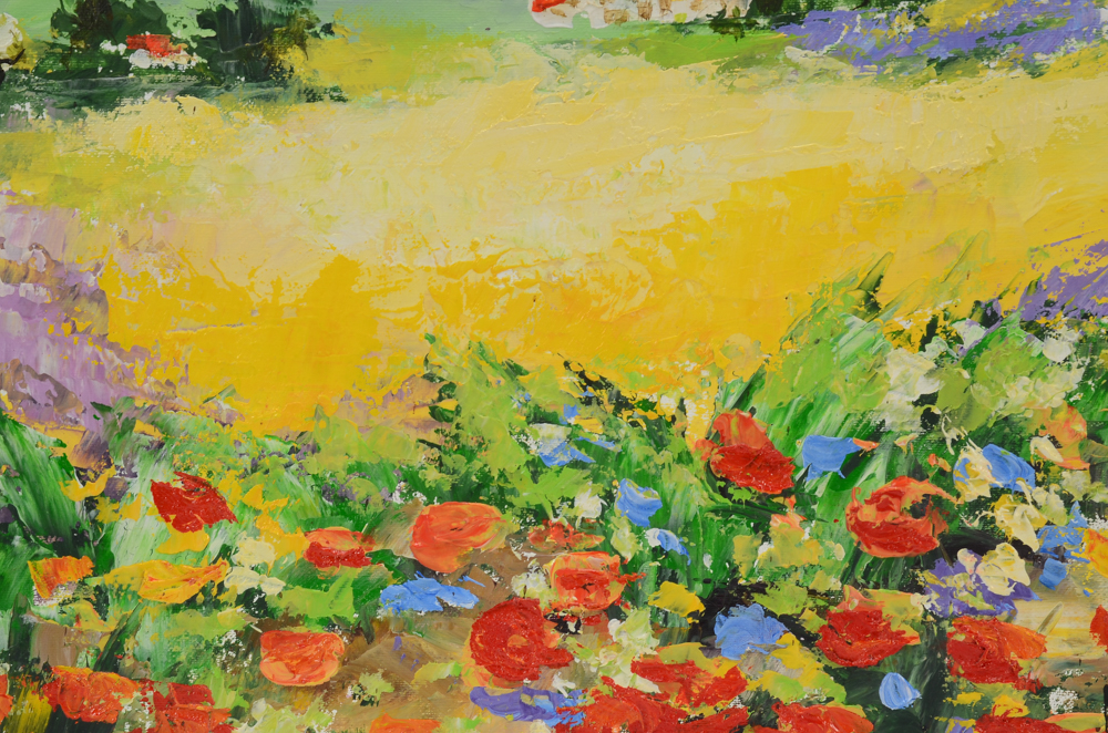 Nicole Sébille Oil Painting "Le Village"