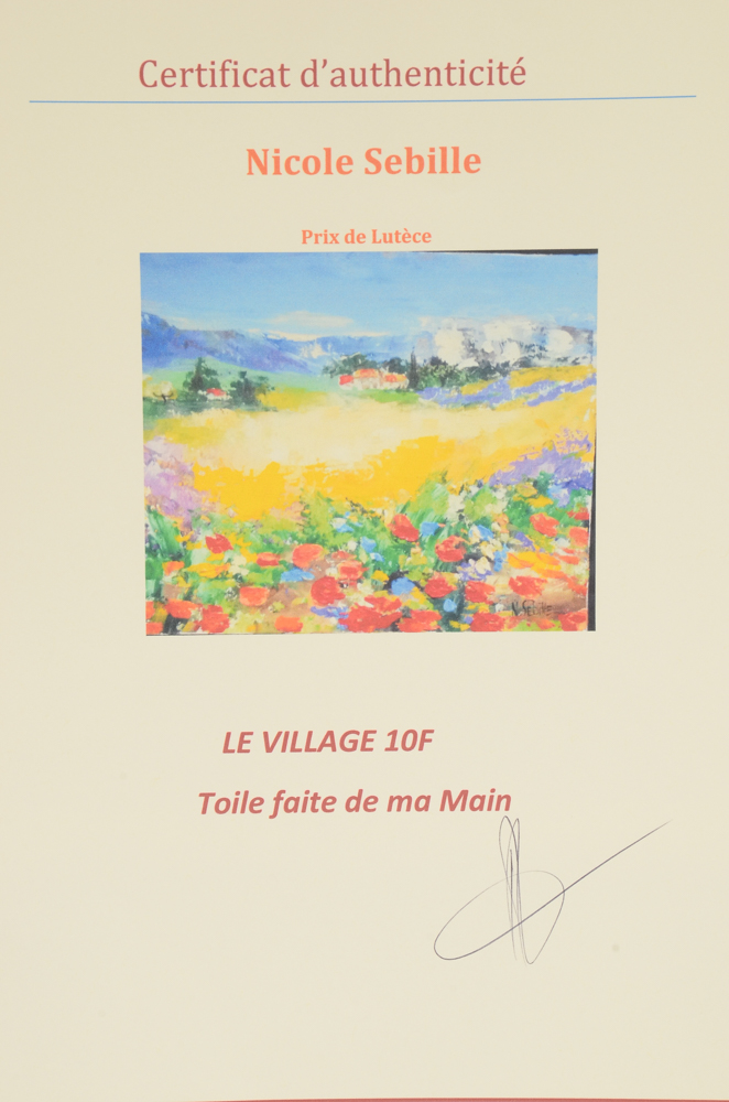 Nicole Sébille Oil Painting "Le Village"