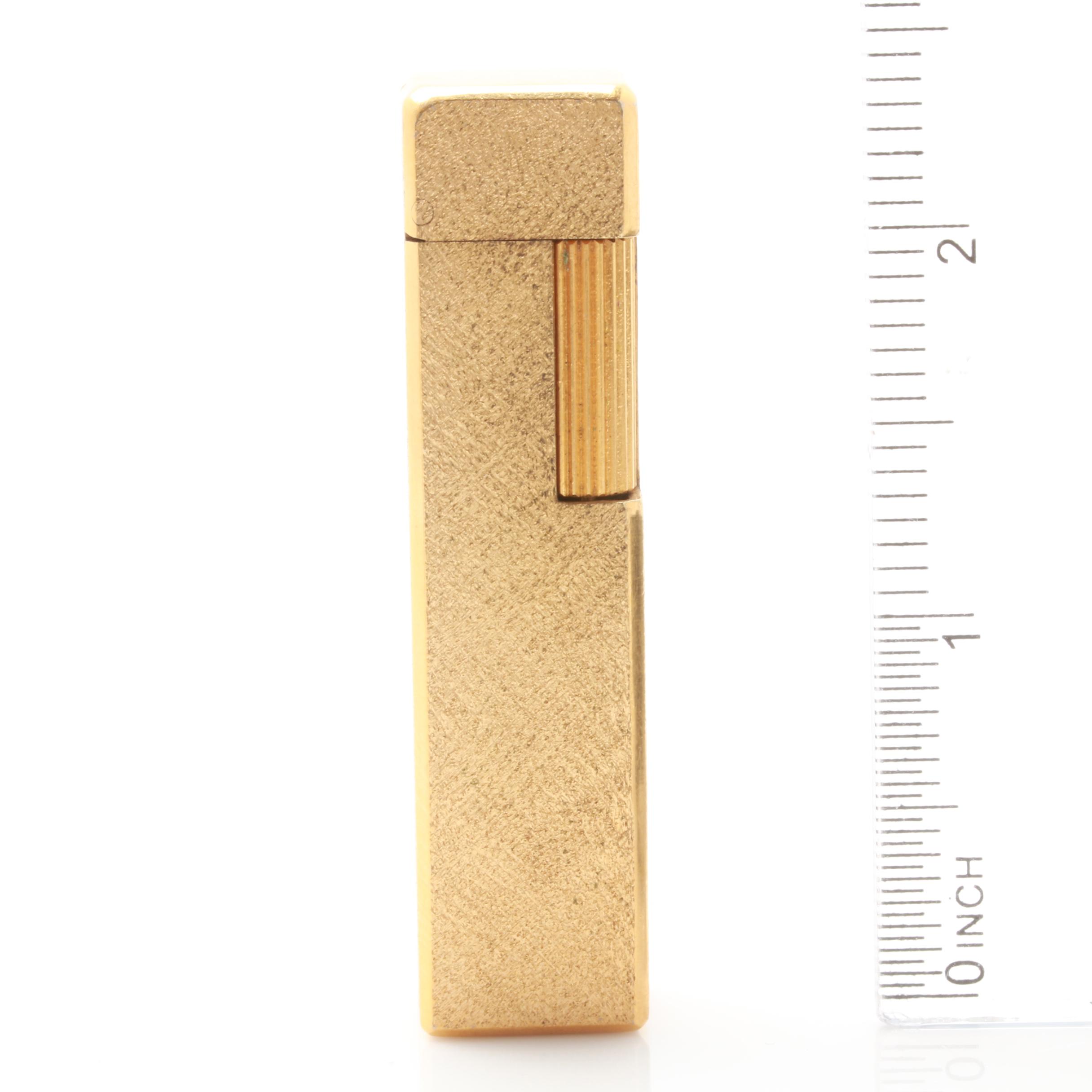 Cartier Gold Plated Lighter with Extra Flints