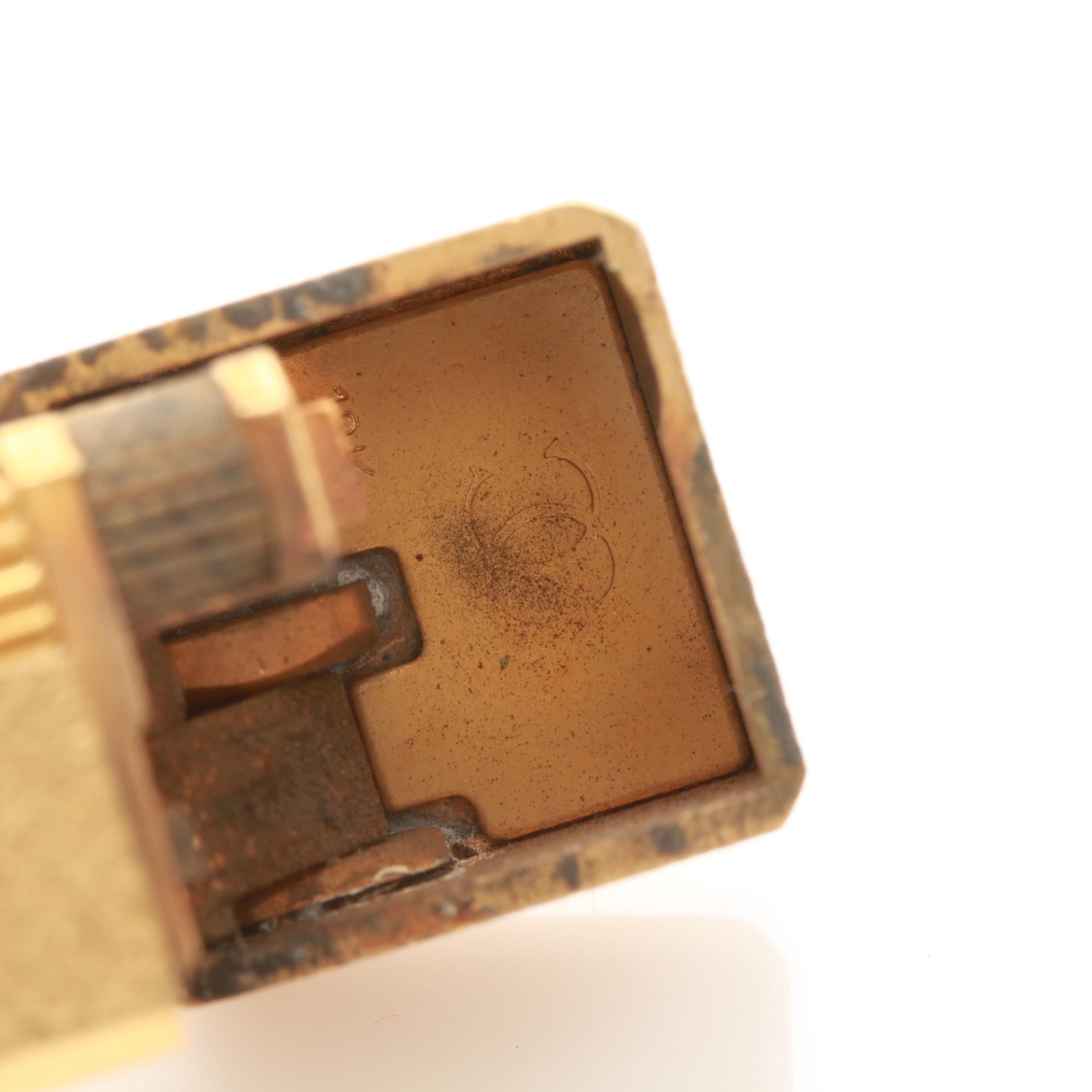 Cartier Gold Plated Lighter with Extra Flints