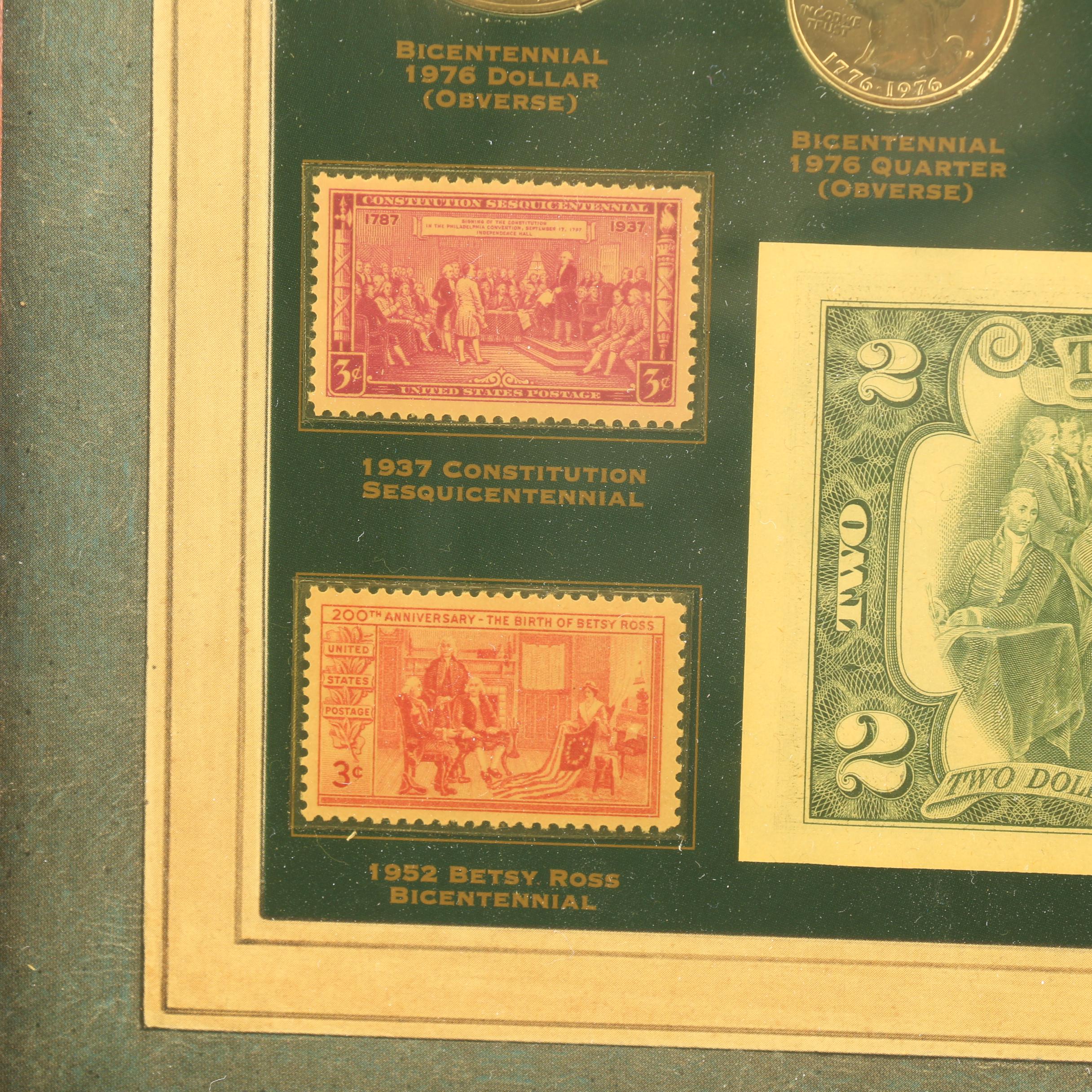 "The Birth of a Nation" Framed U.S. Coin and Stamp Set