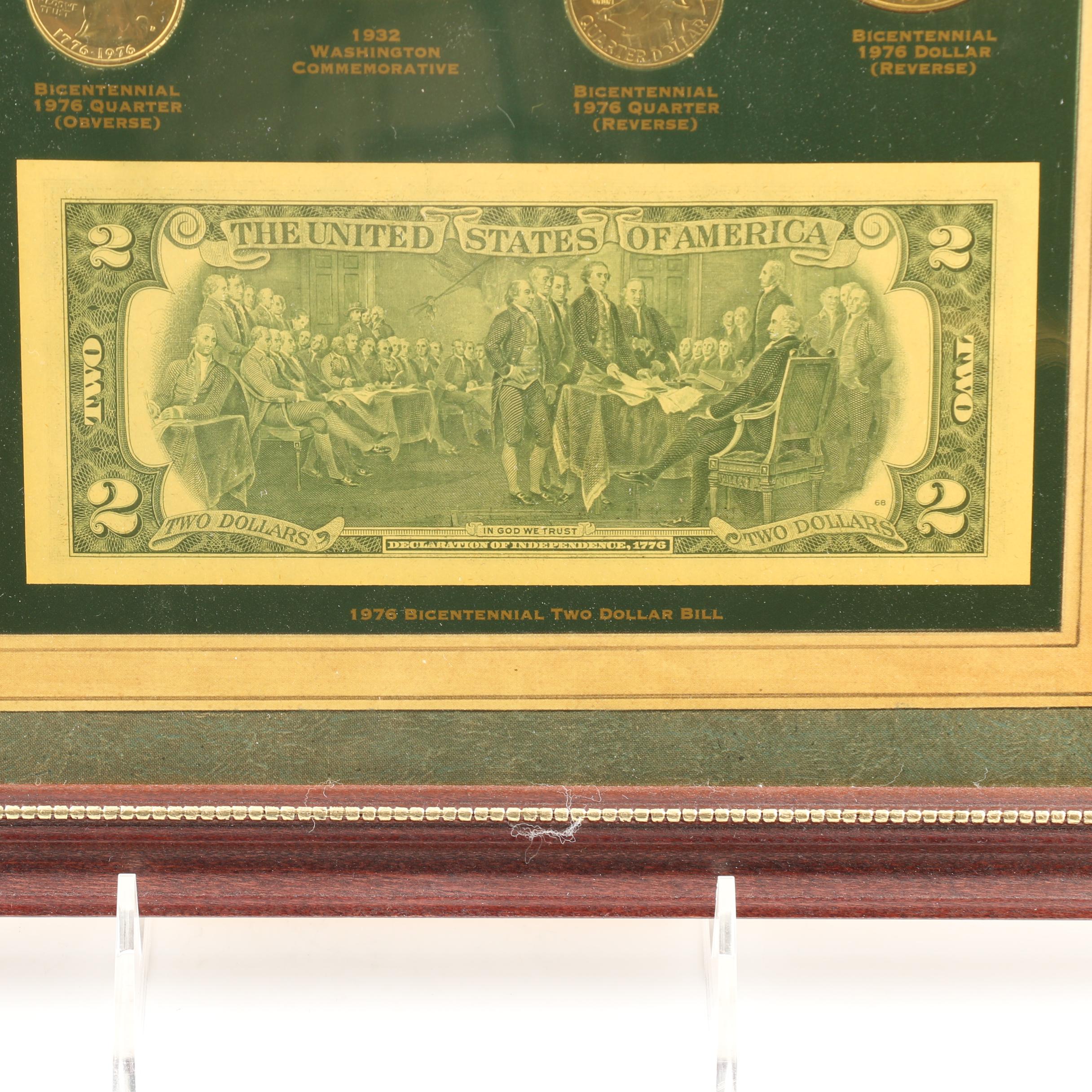 "The Birth of a Nation" Framed U.S. Coin and Stamp Set