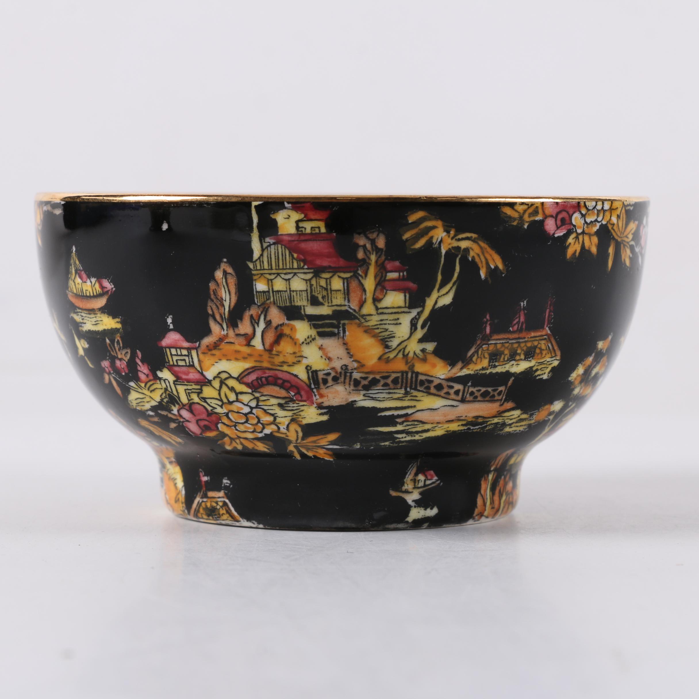 Vintage Royal Winton "Pekin Black" Porcelain Serveware