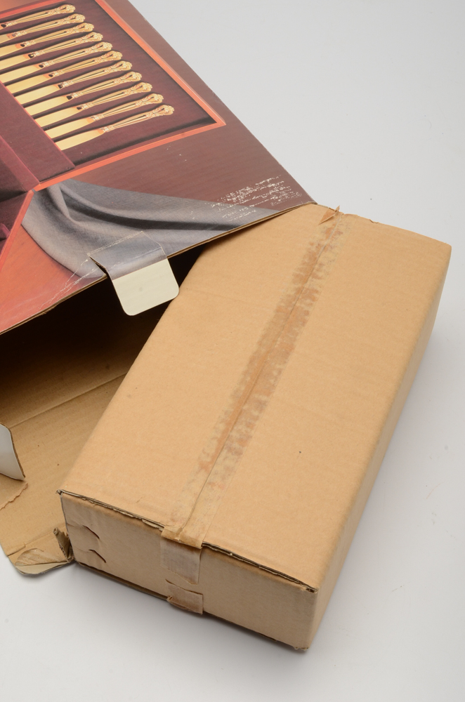 Sixty-Five Piece Gold Plated "Grand Master" Flatware by Paul Revere Silversmiths