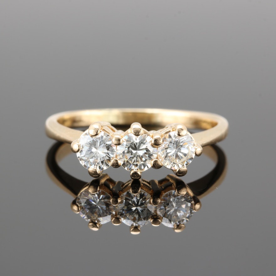 14K Yellow Gold Diamond Ring