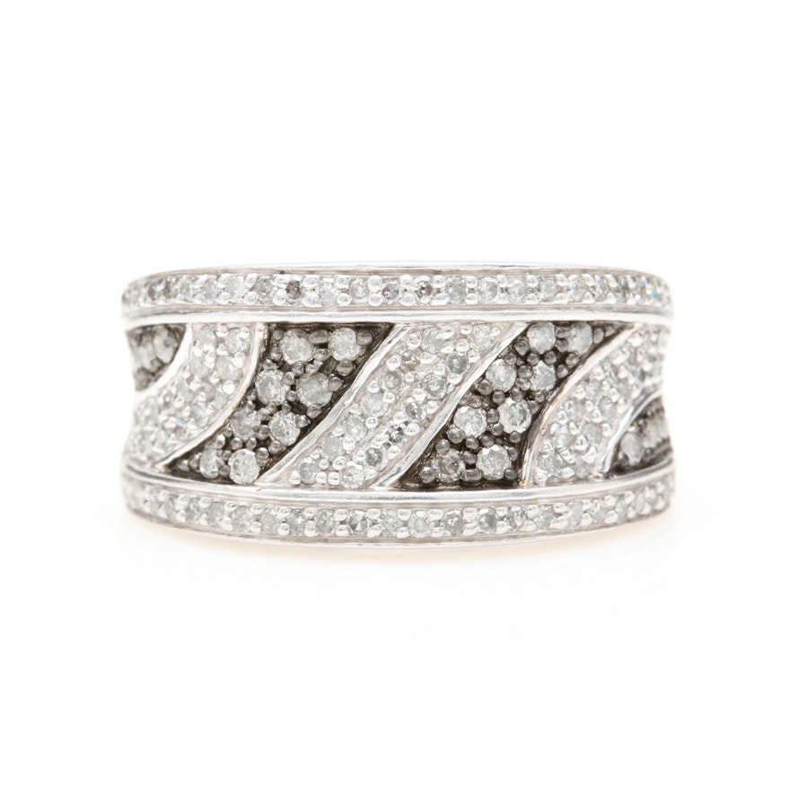 Sterling Silver Diamond Ring