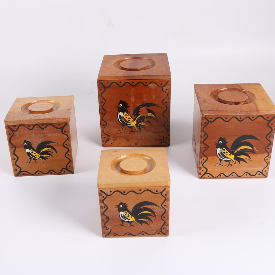 Rooster Theme Kitchen Boxes