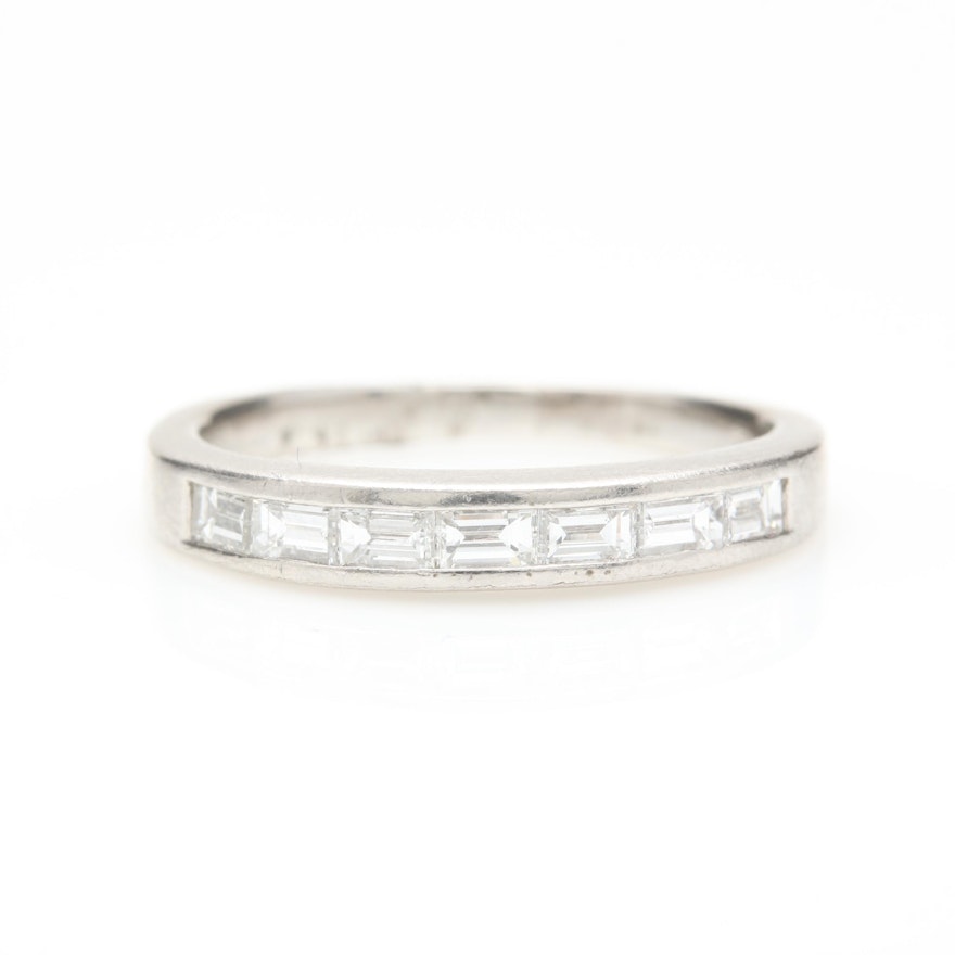 Platinum Diamond Channel Set Ring