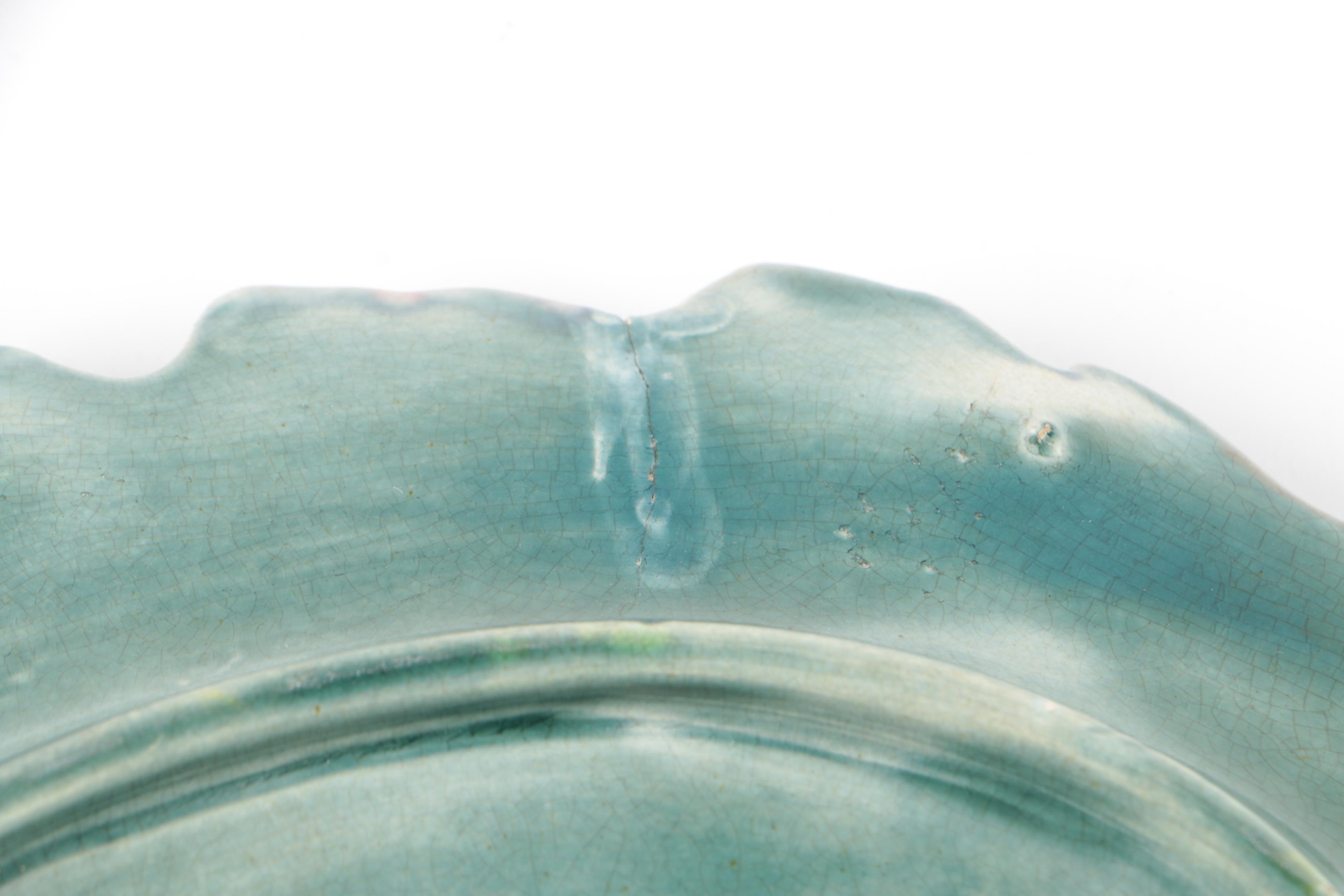 Antique Majolica Serving Dishes including Etruscan