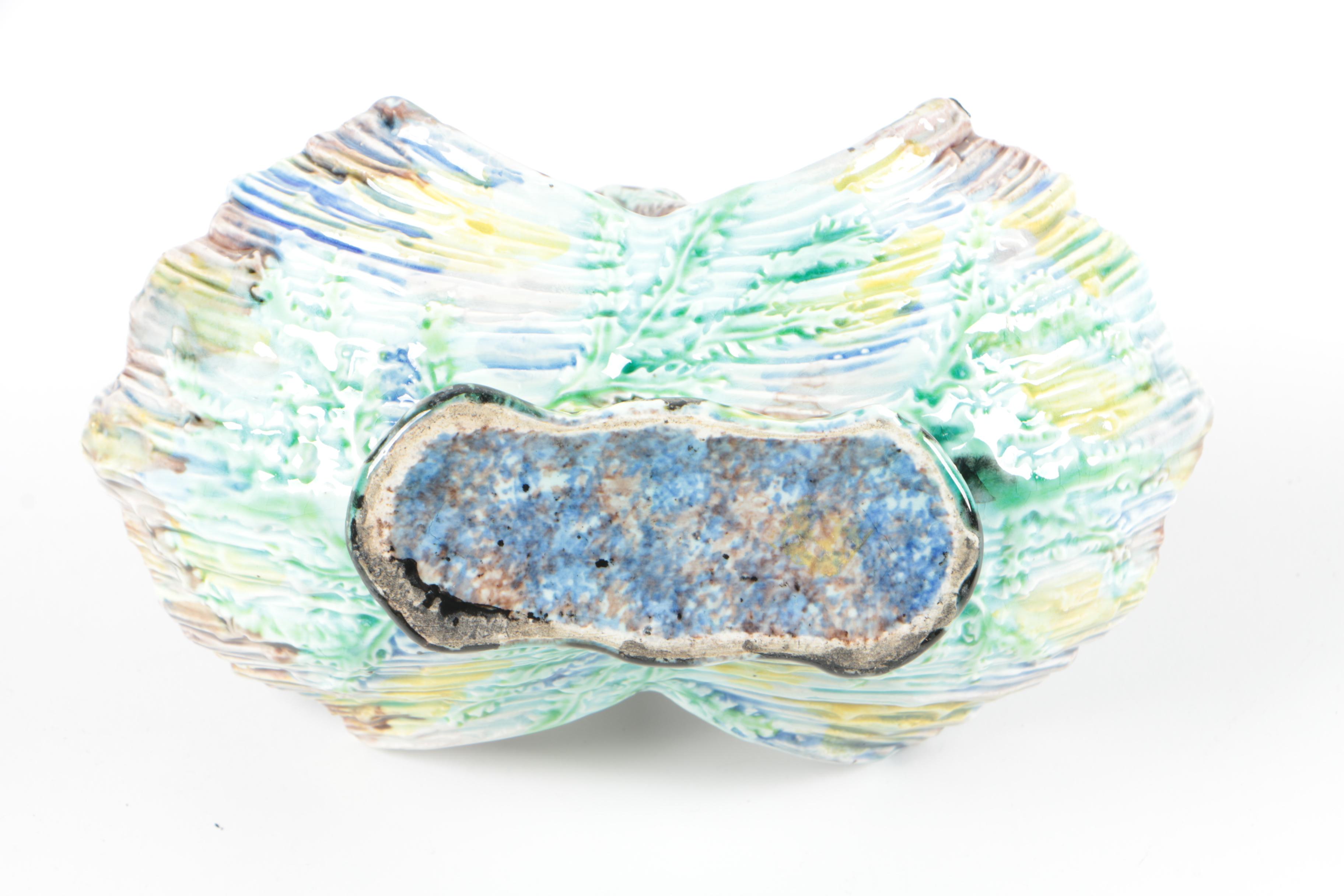 Antique Majolica Serving Dishes including Etruscan