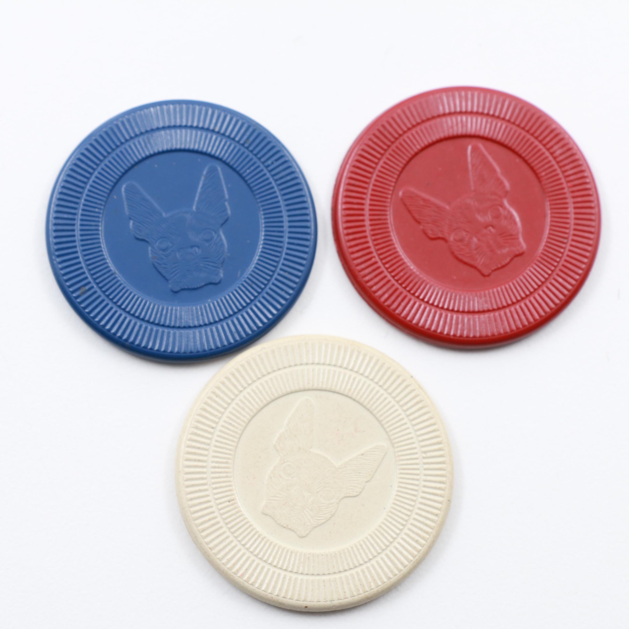 Vintage Red, White and Blue Poker Chips