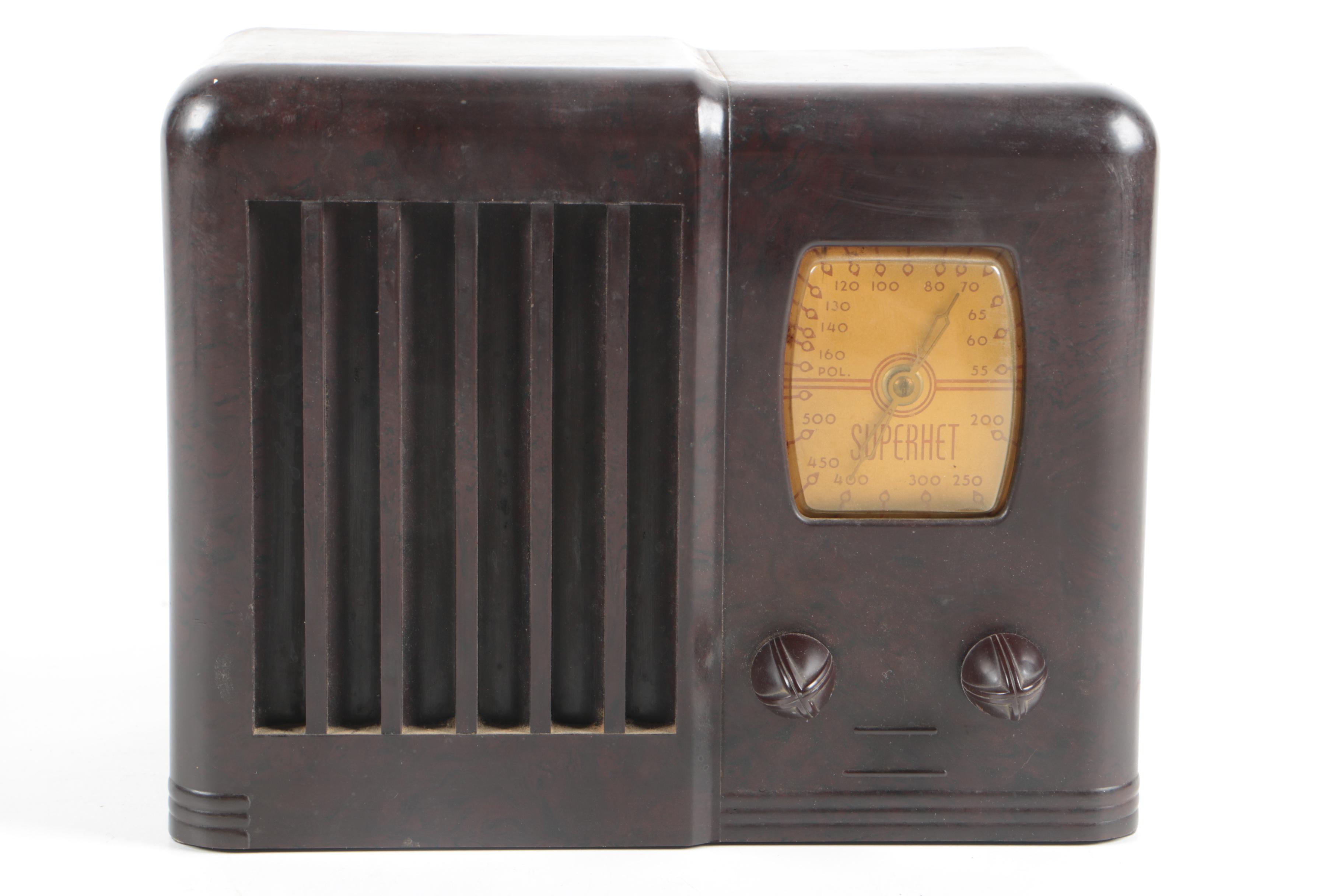 Vintage Superhet Bakelite Radio