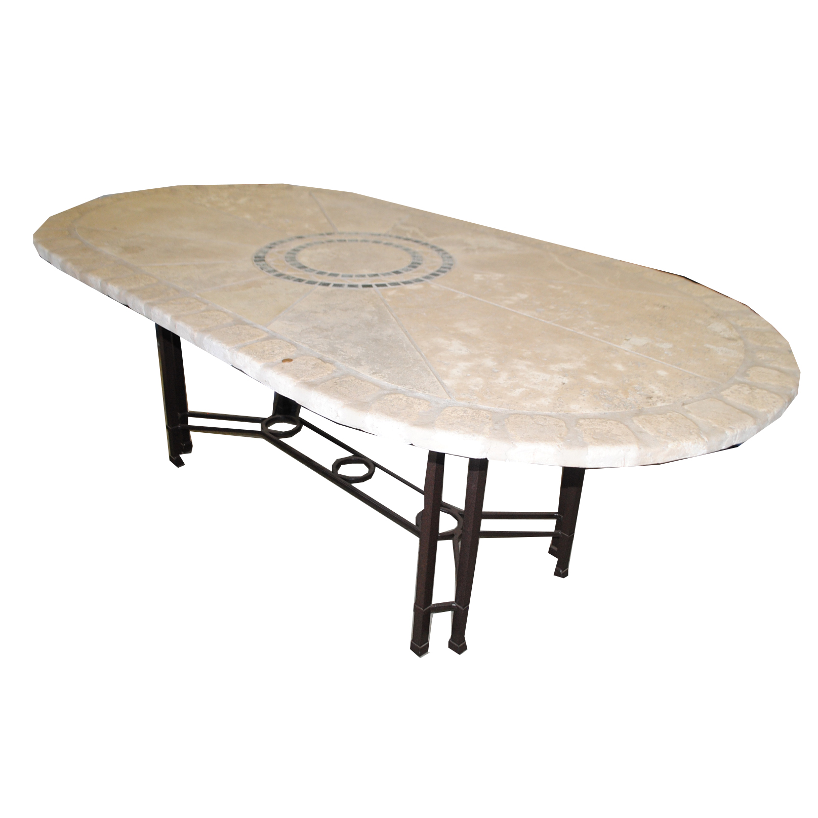 Brown Jordan Solid Stone Patio Table