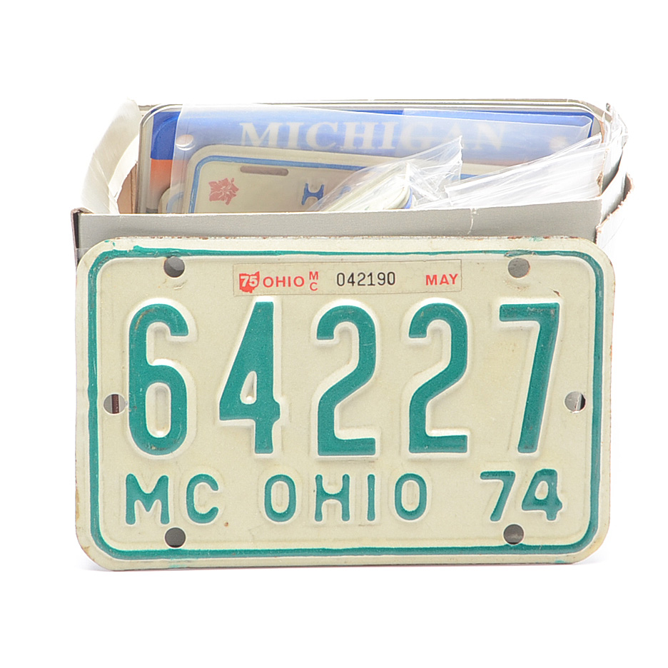 Collection of Bicycle License Plates