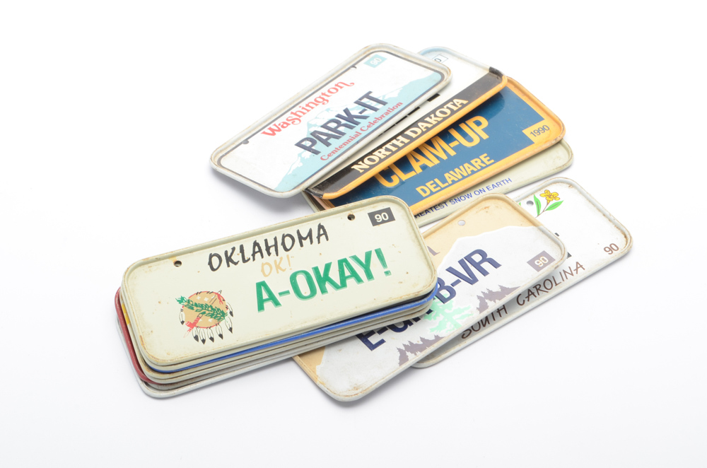 Collection of Bicycle License Plates