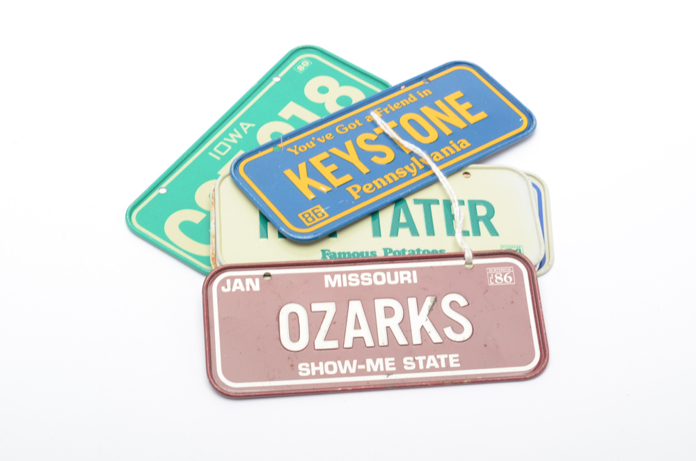 Collection of Bicycle License Plates