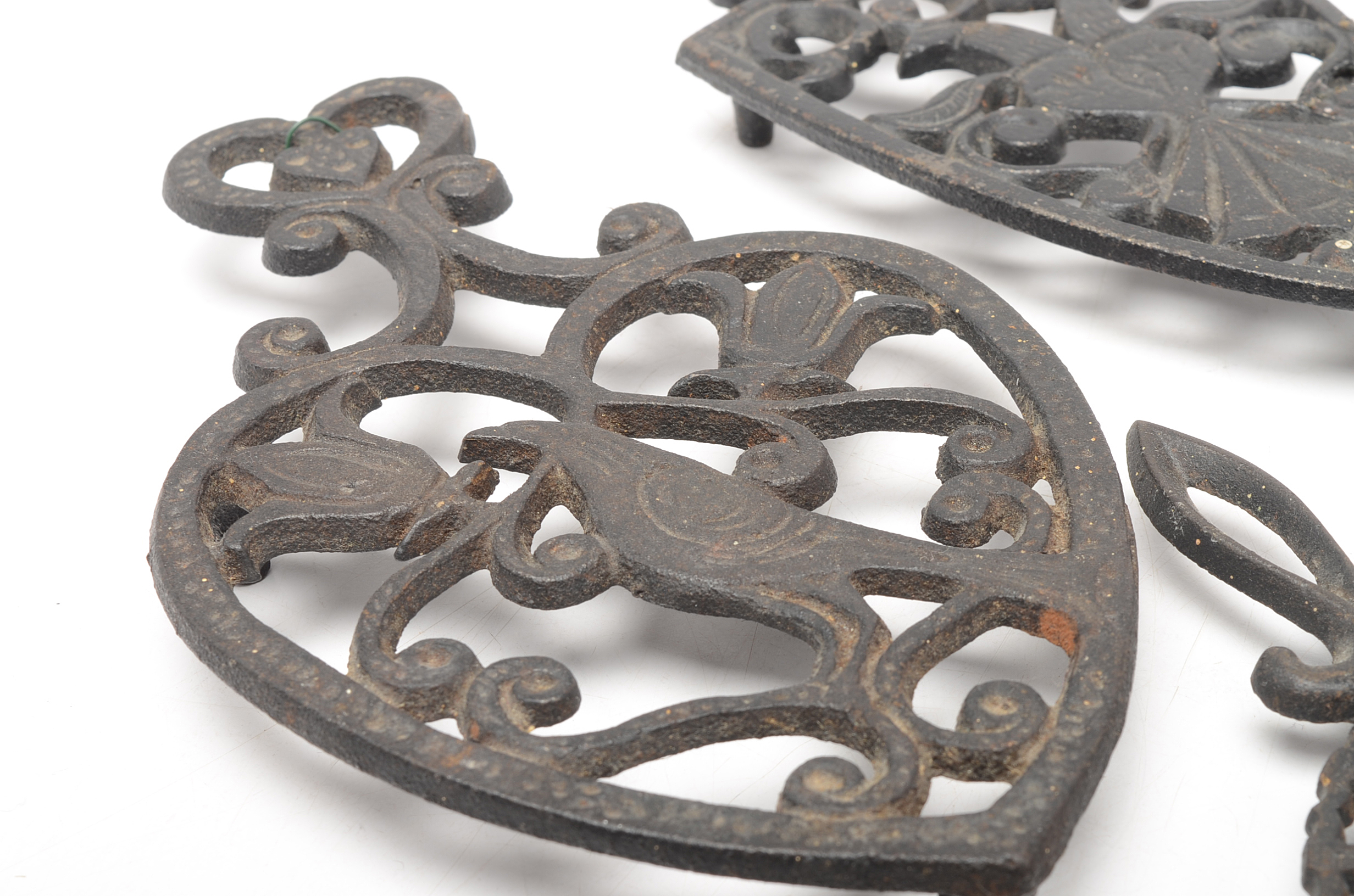 Metal Vase and Trivets