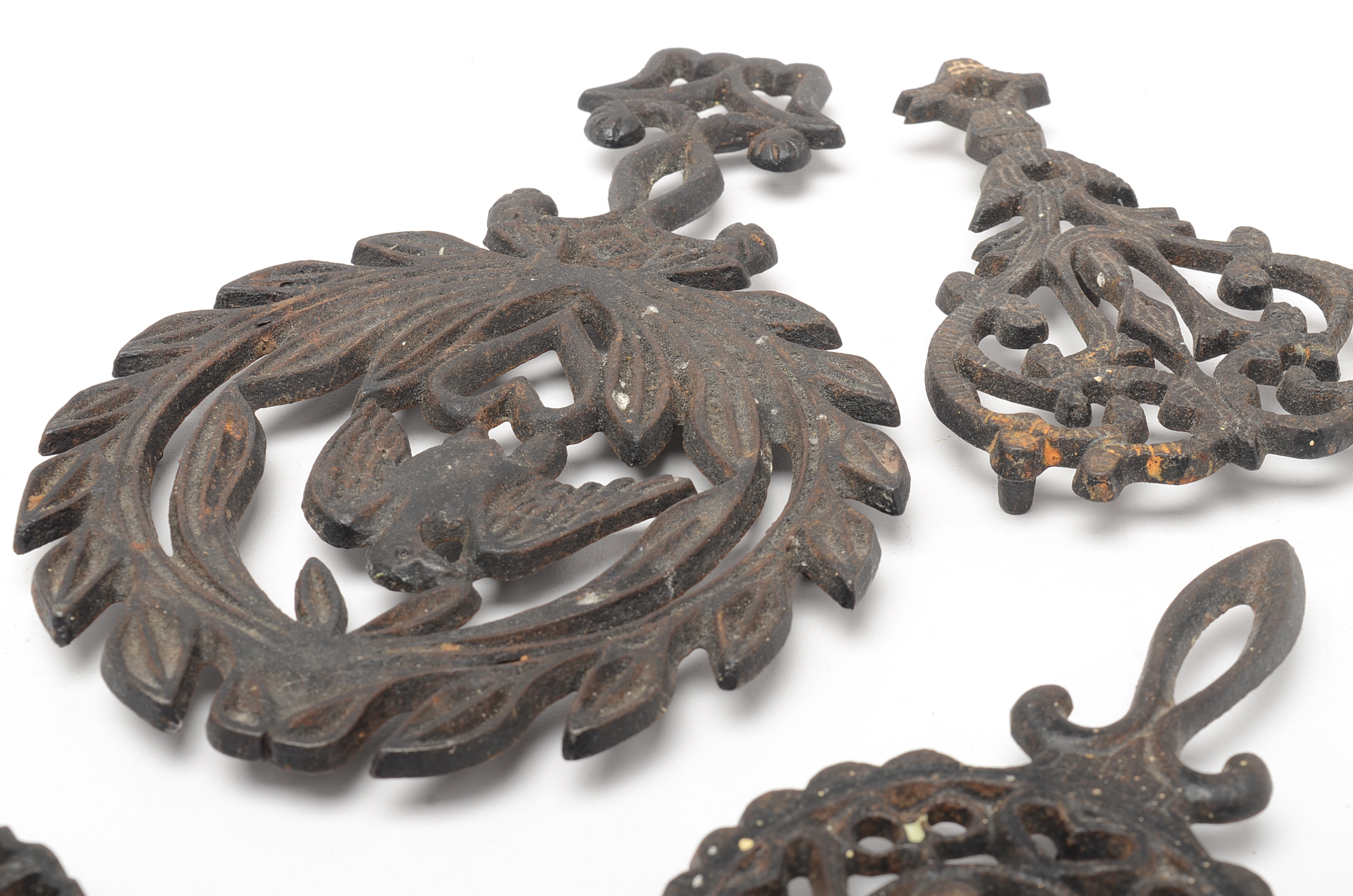 Metal Vase and Trivets