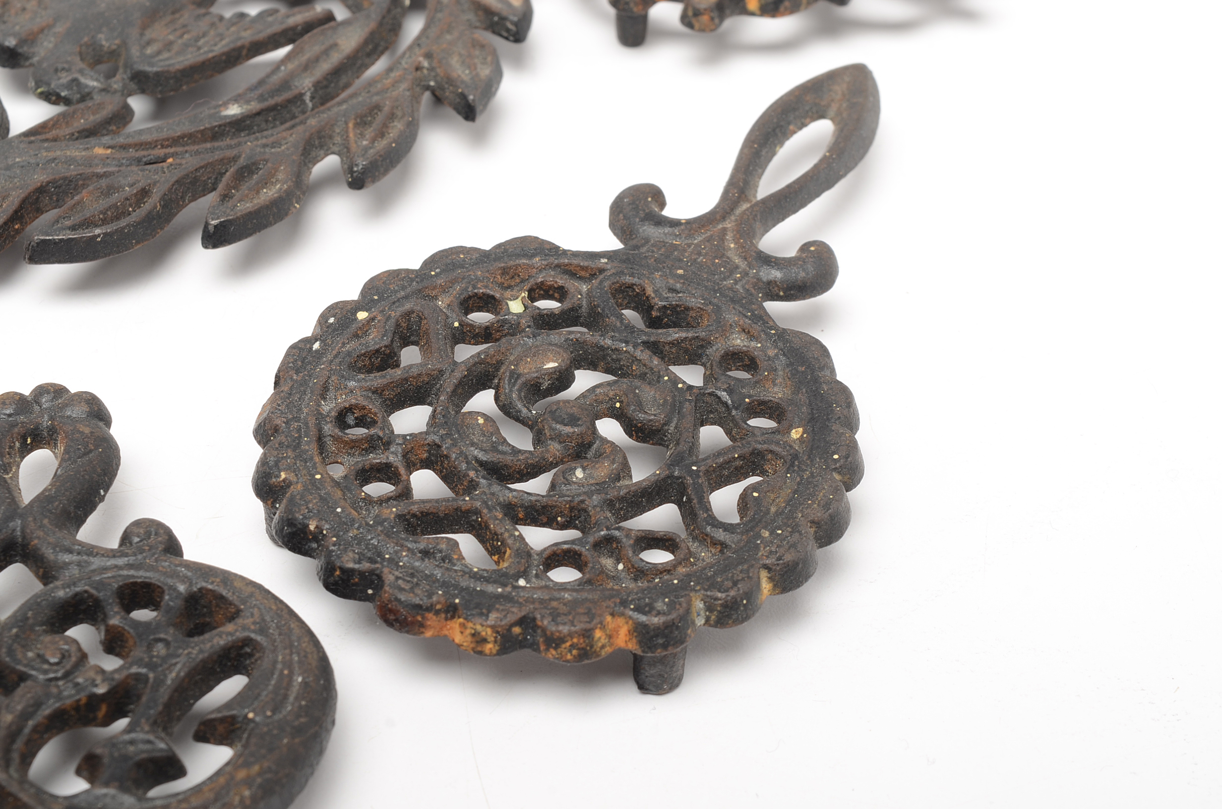 Metal Vase and Trivets