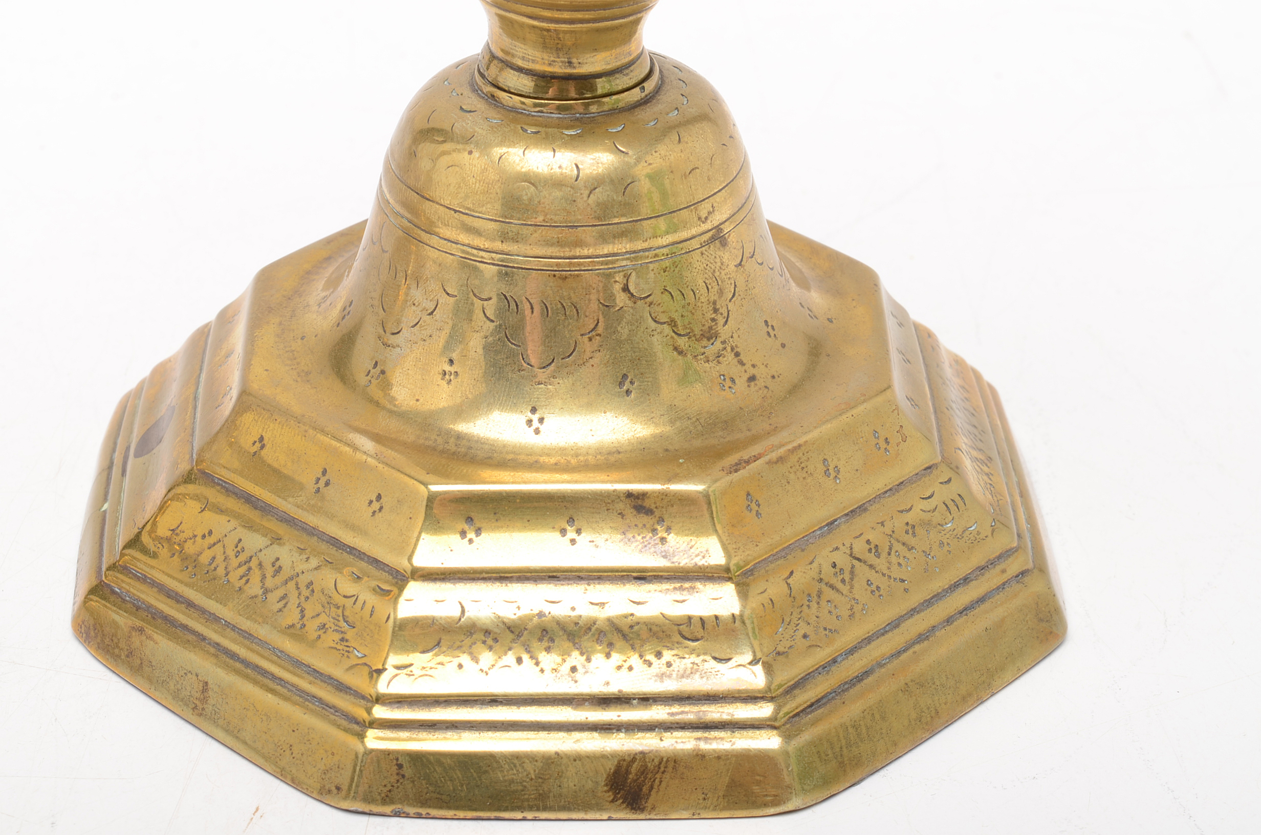 Pair of English Brass Candle Sticks