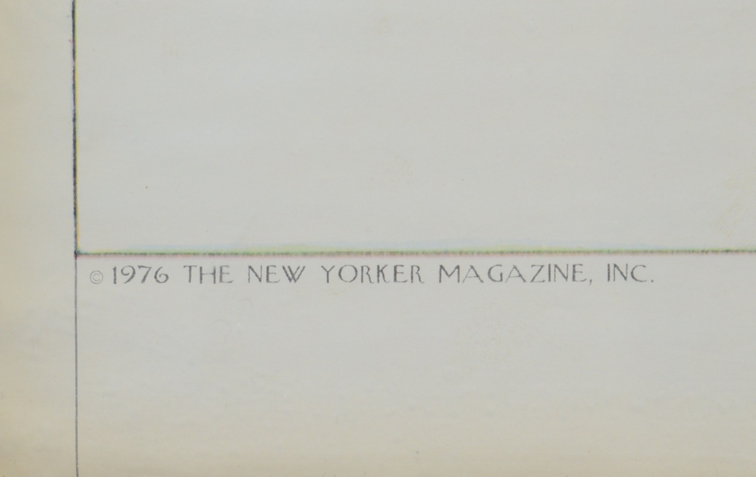 Offset Lithograph Poster After Saul Steinberg's "View of the World..."