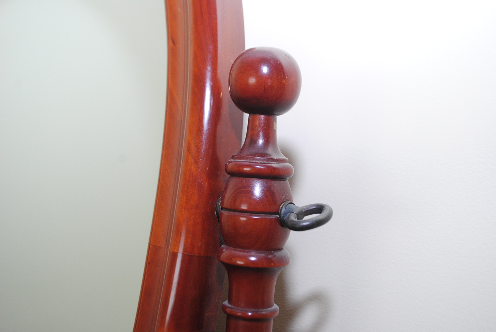 Vintage Cherry Vanity Table with Needlepoint Upholstered Stool