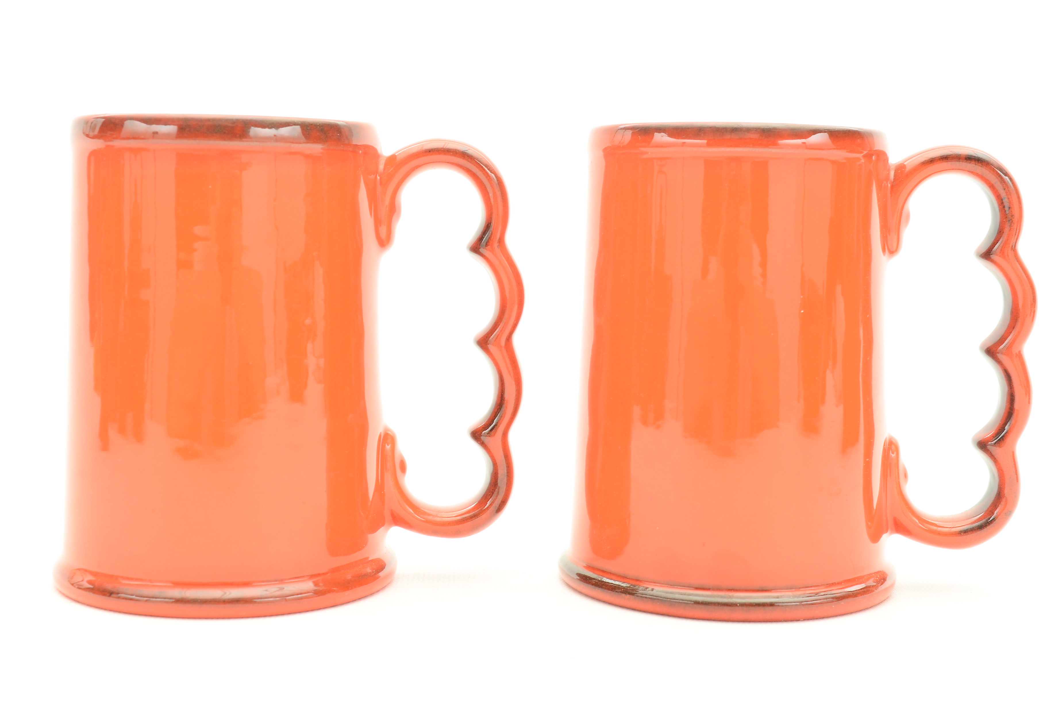 Sixteen Piece Set of Brick Glazed Earthenware Serveware