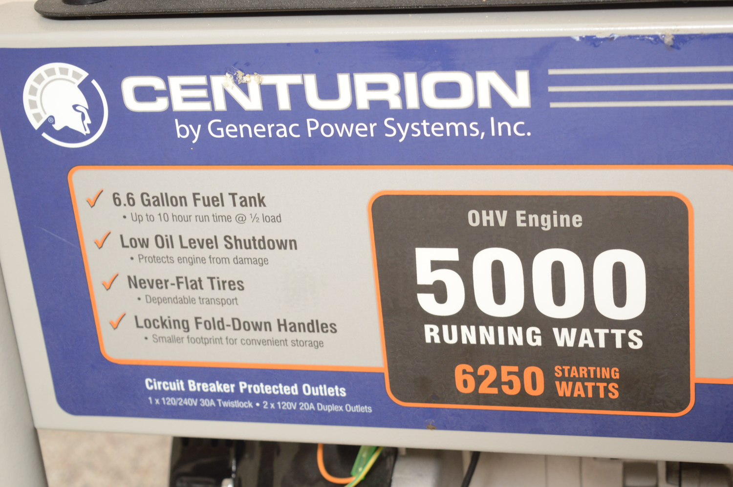 "Centurion" 5000 Watt Generator by Generac Power Systems, Inc.