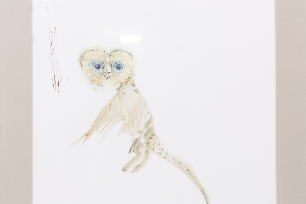 Christian Provost 1983 Watercolor on Paper of Monkey