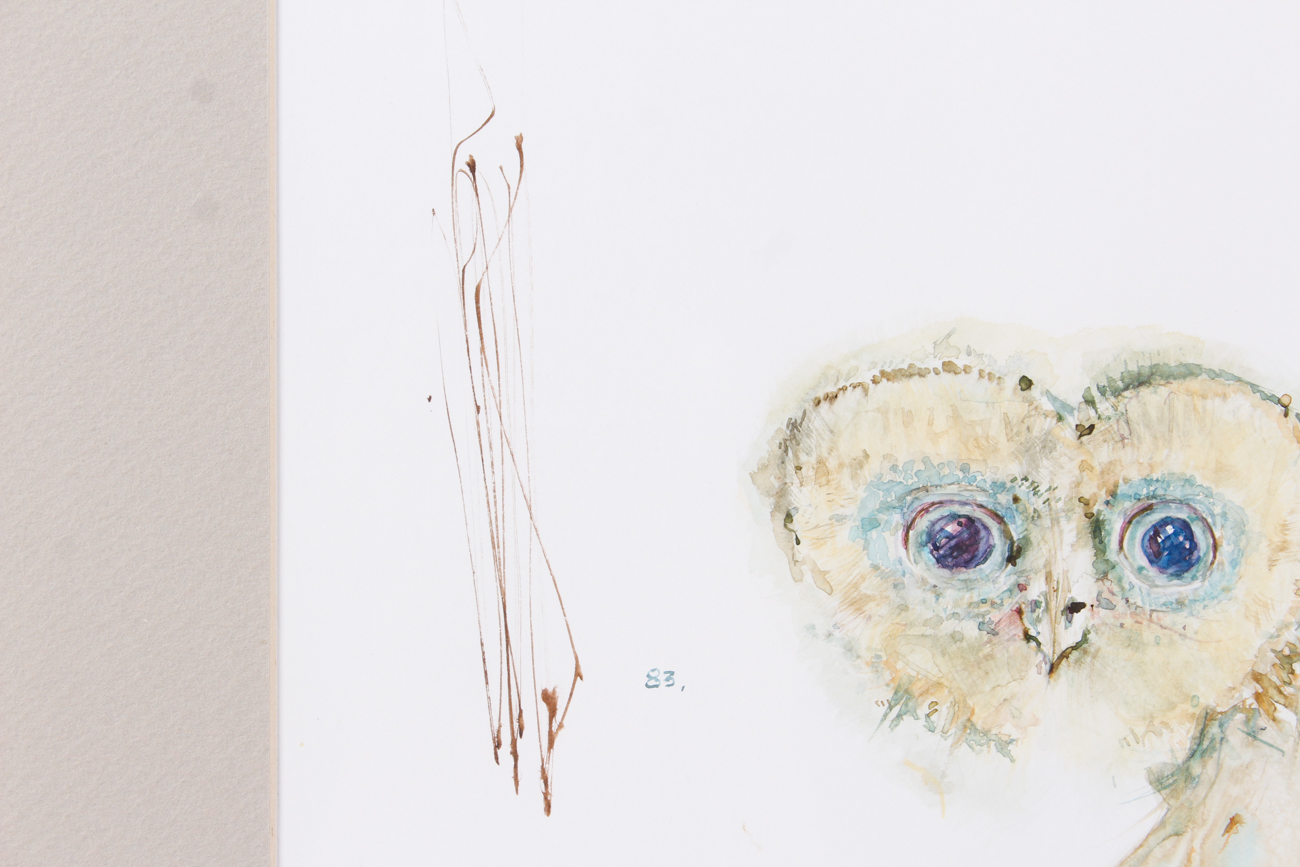 Christian Provost 1983 Watercolor on Paper of Monkey