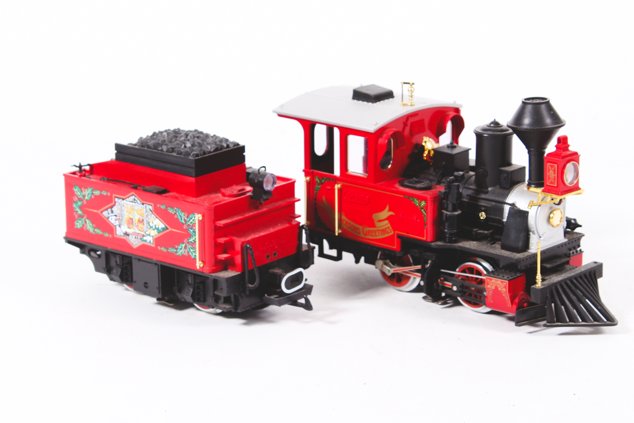 L.G.B. Season's Greeting Engine and Model Train Cars