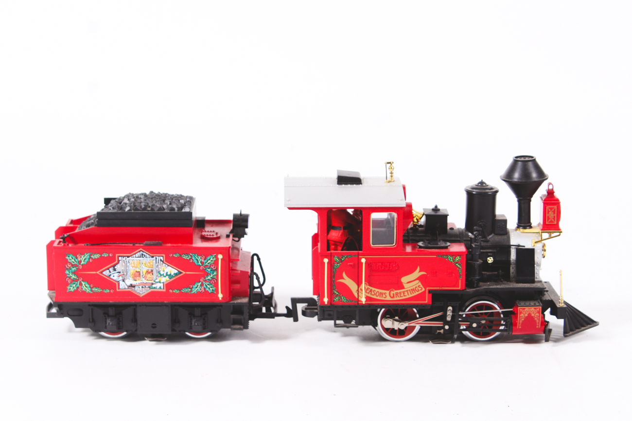 L.G.B. Season's Greeting Engine and Model Train Cars