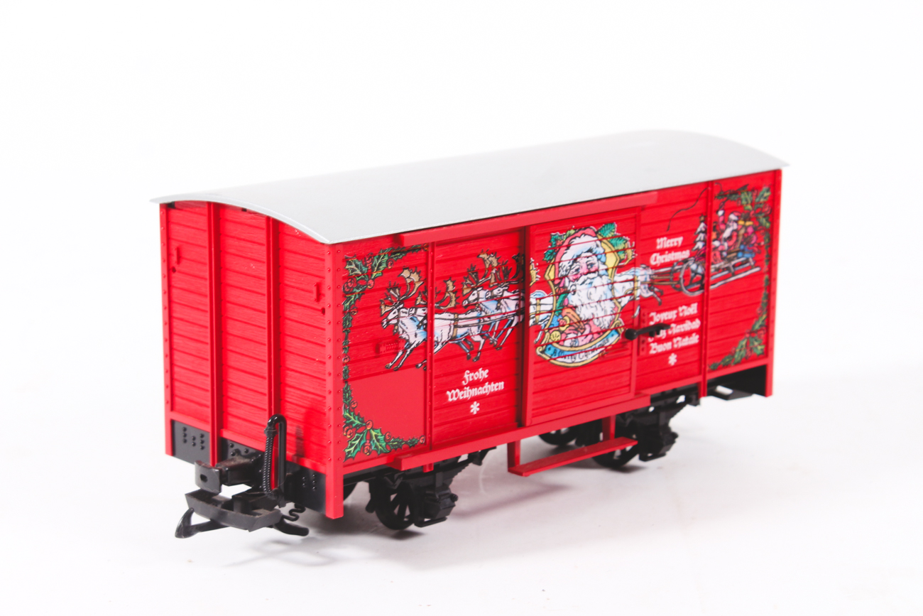 L.G.B. Season's Greeting Engine and Model Train Cars