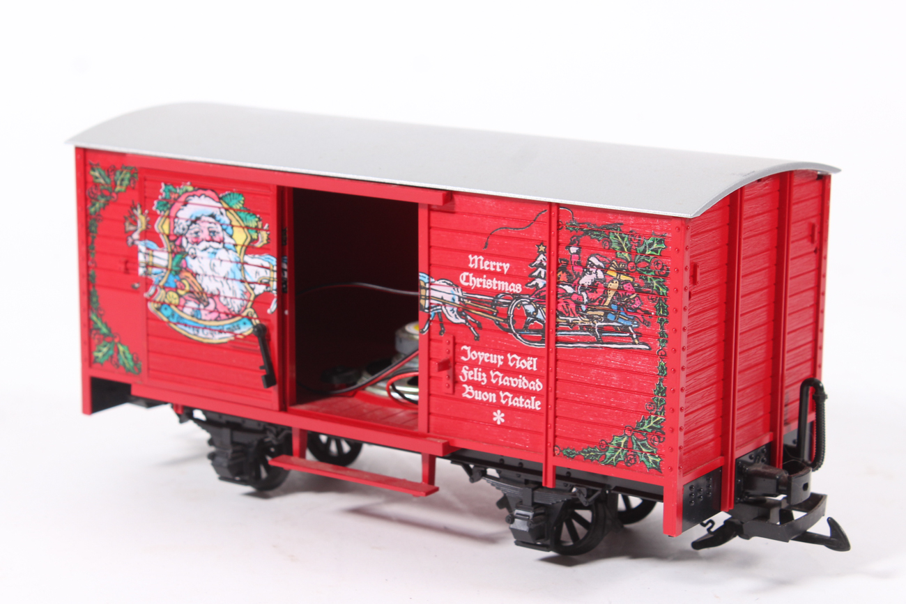 L.G.B. Season's Greeting Engine and Model Train Cars