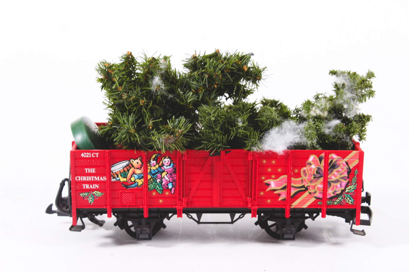 L.G.B. Season's Greeting Engine and Model Train Cars