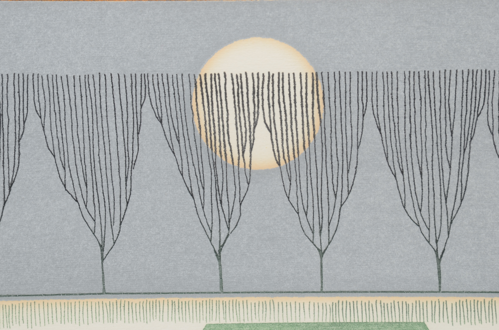 John Nartker Limited Edition Serigraph "Hillside Houses"