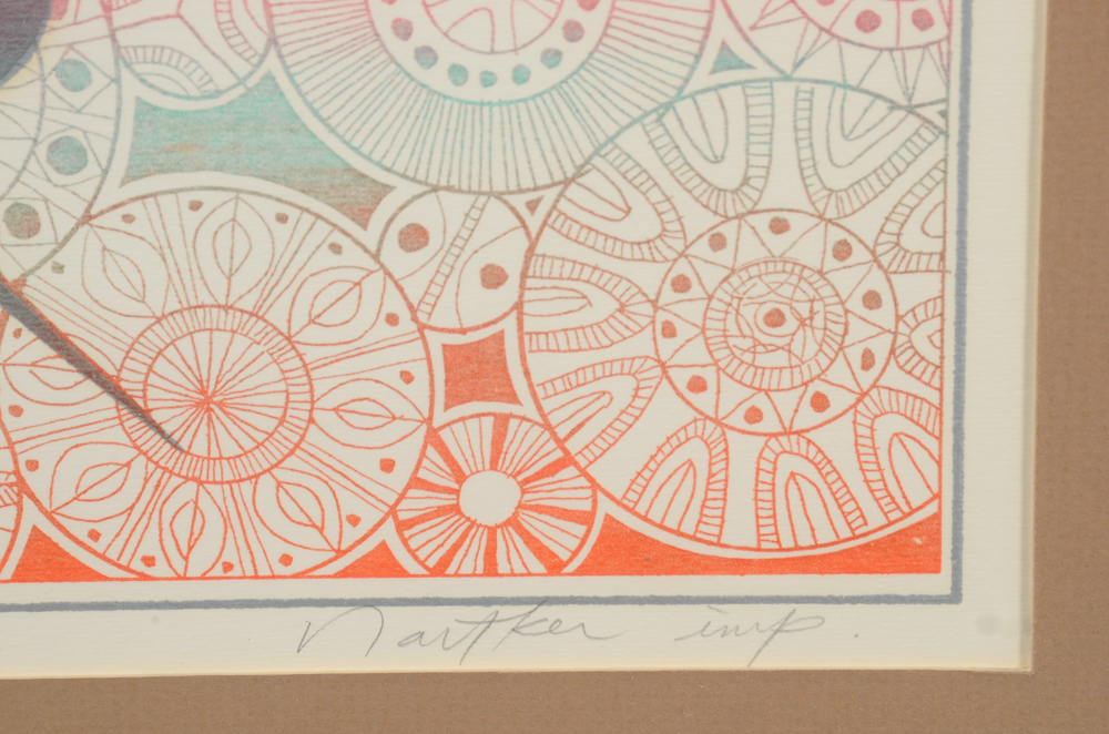 John Nartker Limited Edition Serigraph "Hillside Houses"