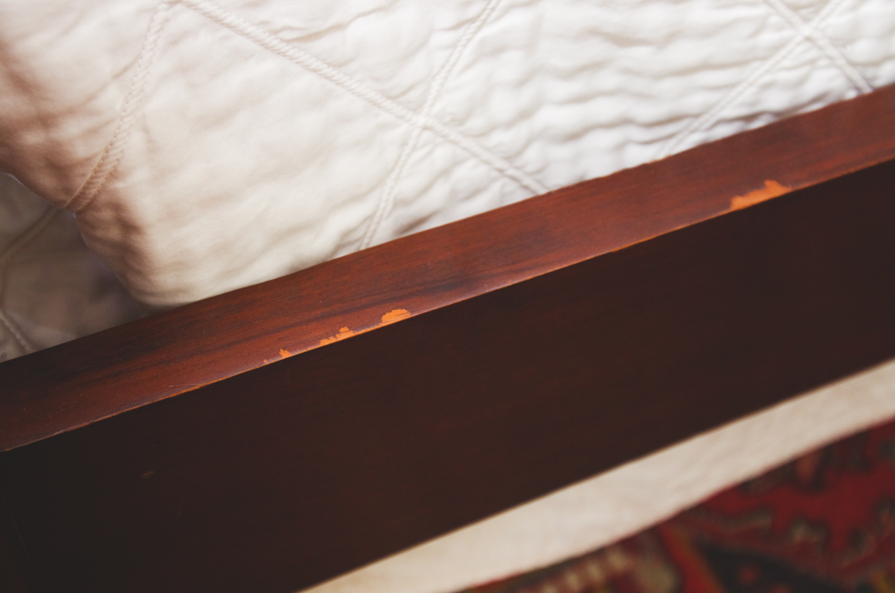 Henkel Harris "Rice Carved" King-Size Mahogany Four-Poster Bed