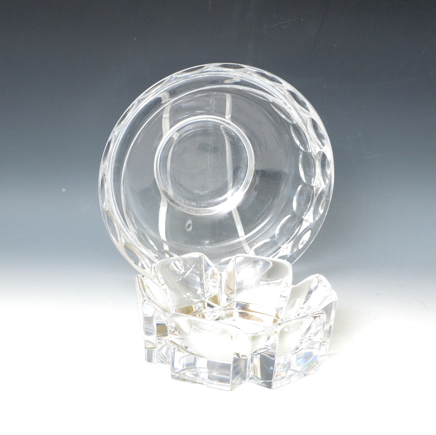 Two Orrefors Crystal Pieces